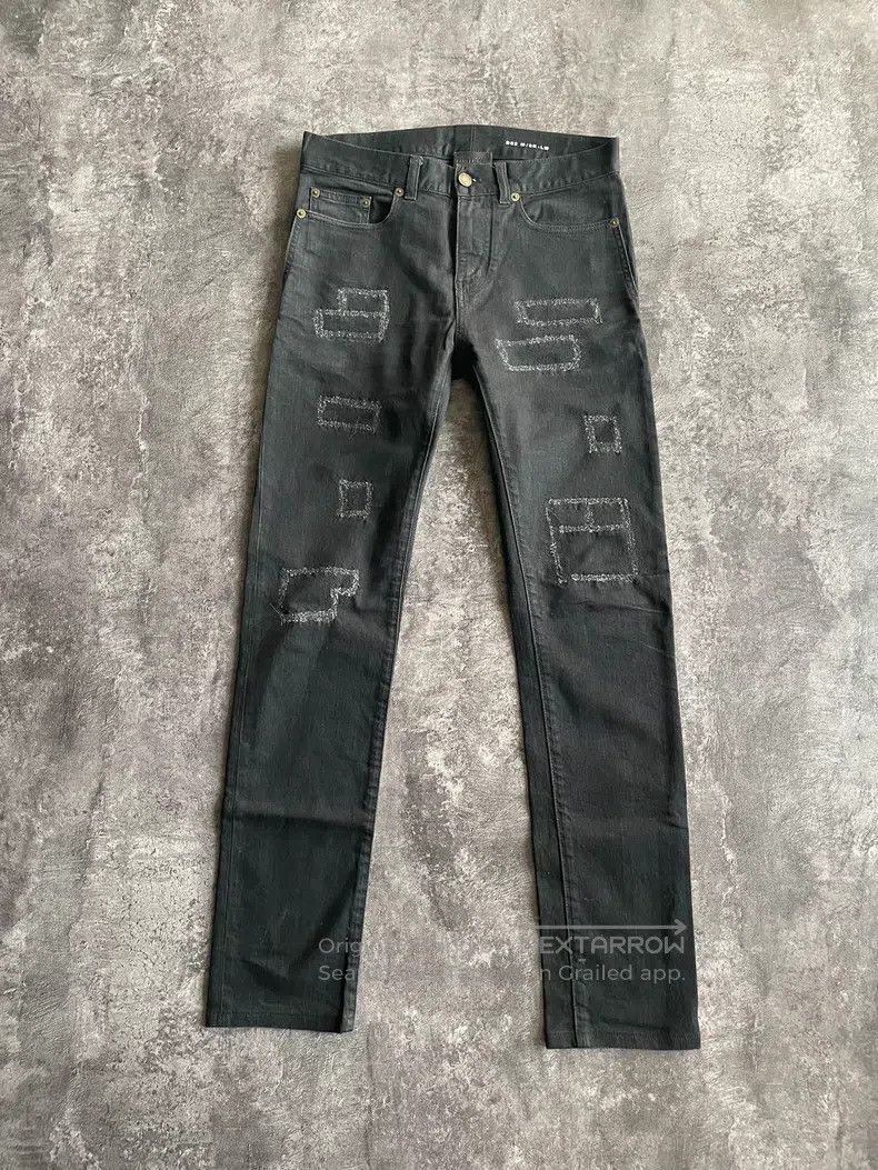 Saint Laurent Paris Saint Laurent Paris Patchwork Denim Jeans Size US 29 - 1 Thumbnail