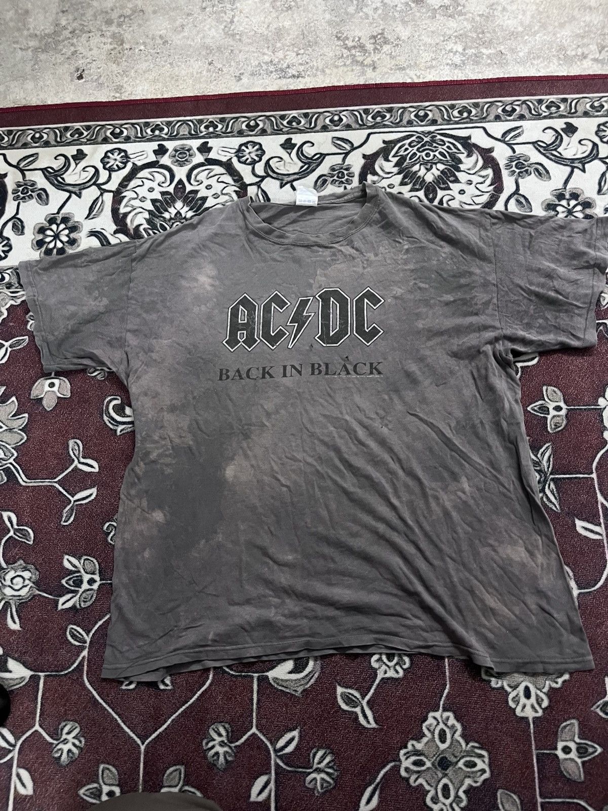 AC/DC × Band Tees × Vintage Vintage Y2K Acdc Back in Black Band Tees Size US L / EU 52-54 / 3 - 1 Thumbnail