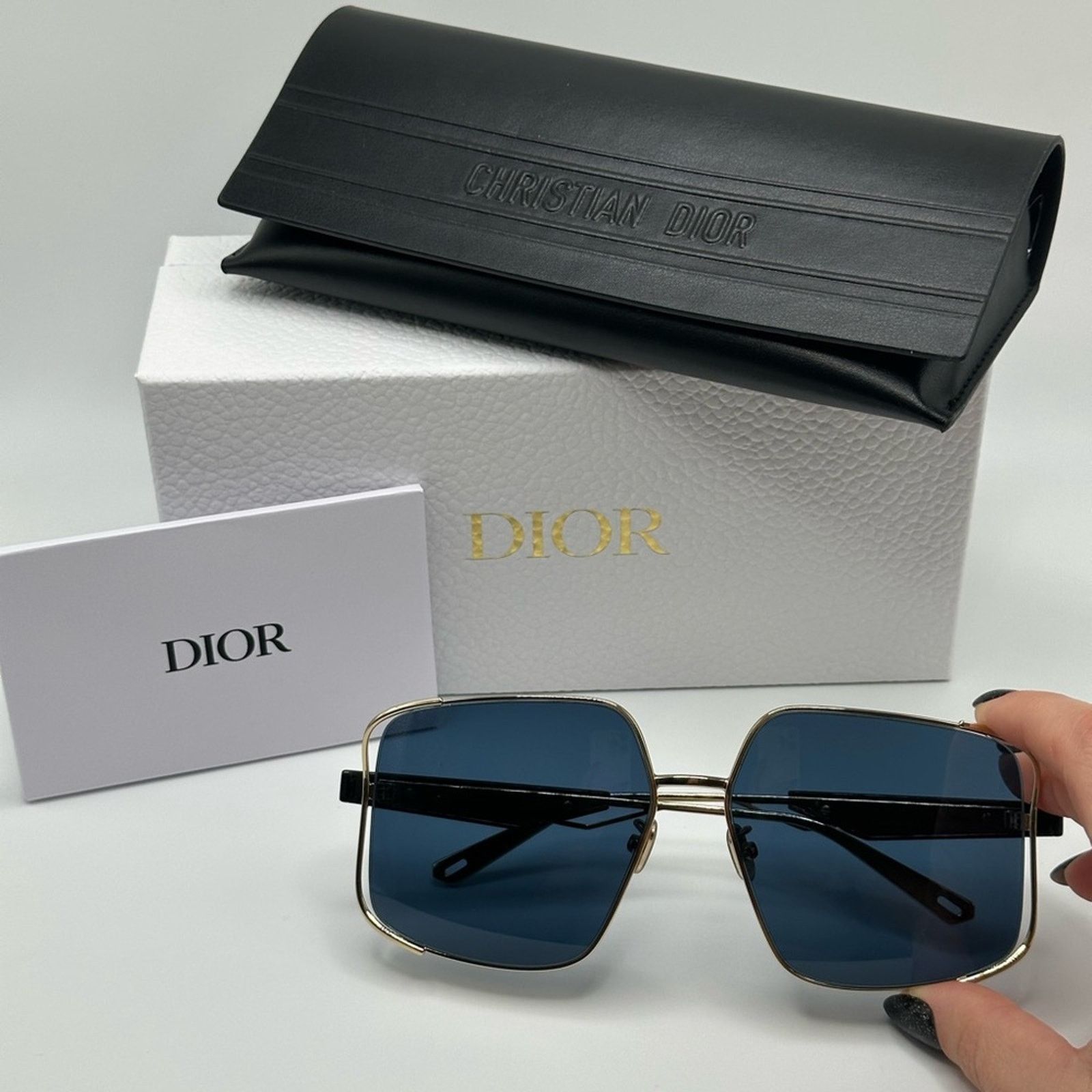 Dior NEW Dior Sunglasses Archidior S1U Shiny Gold Blue Women Size ONE SIZE - 12 Thumbnail