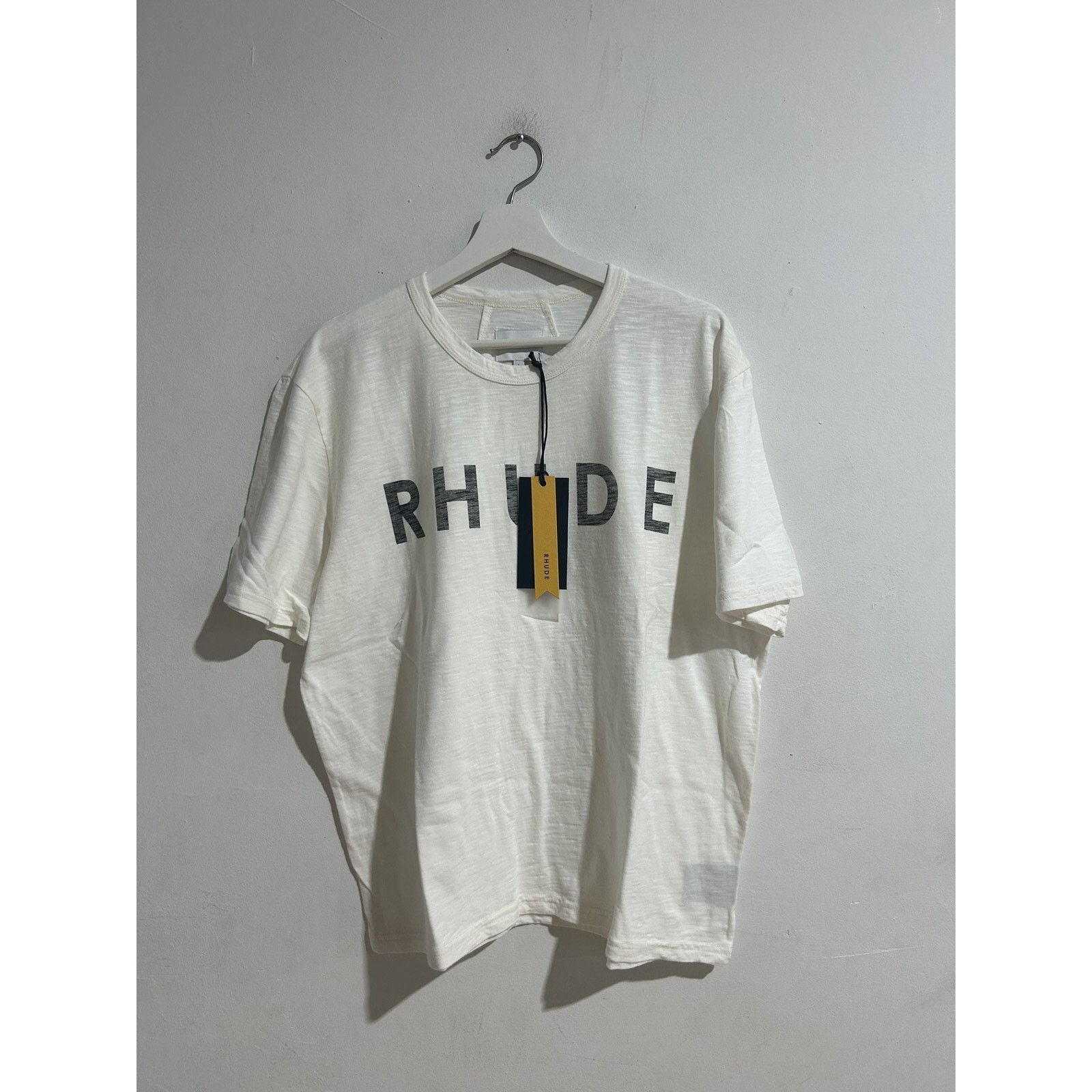 Rhude RHUDE LOGO SLUB WHITE TEE SIZE MEDIUM NEW Size US M / EU 48-50 / 2 - 1 Thumbnail