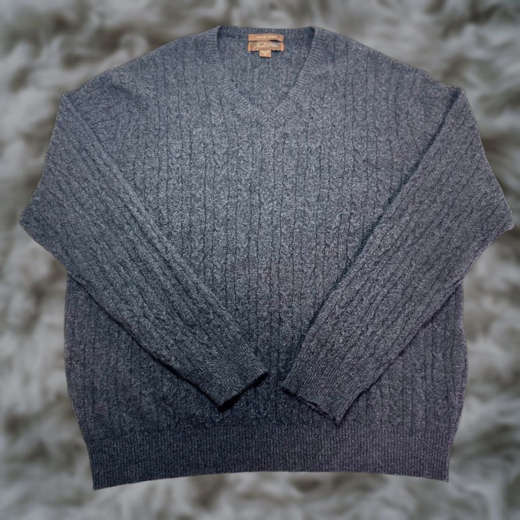 Tasso Elba Tasso Elba Sweater XL Gray 100% Cashmere Knit V-Neck Pullover Casual Mens Regular Size US XL / EU 56 / 4 - 1 Thumbnail
