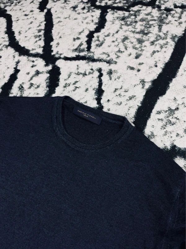 Daniele Fiesoli Paris Extra Fine Merino Wool Sweater Navy Blue M Size US M / EU 48-50 / 2 - 3 Thumbnail