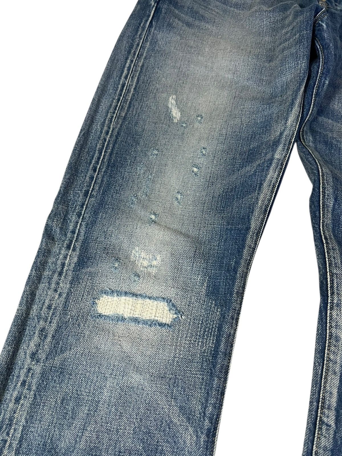 Japanese Brand Vintage Japanese Brand Selvedge Distress Denim Jean Size US 31 - 4 Thumbnail