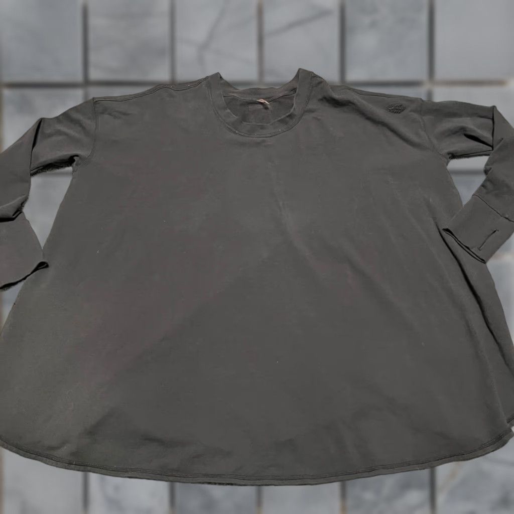 Free People Free People Movement Shirt Womens Large Oversized Washed Black Relaxed Size L / US 10 / IT 46 - 1 Thumbnail