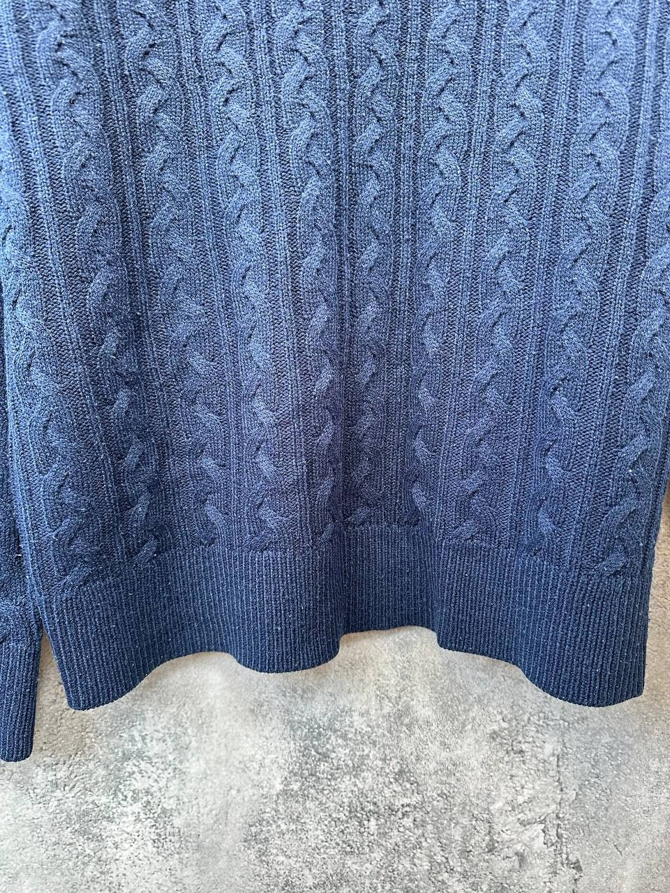 Lacoste Lacoste Cable Knit Acrylic Sweater Navy Old Money Vintage Size US L / EU 52-54 / 3 - 7 Thumbnail