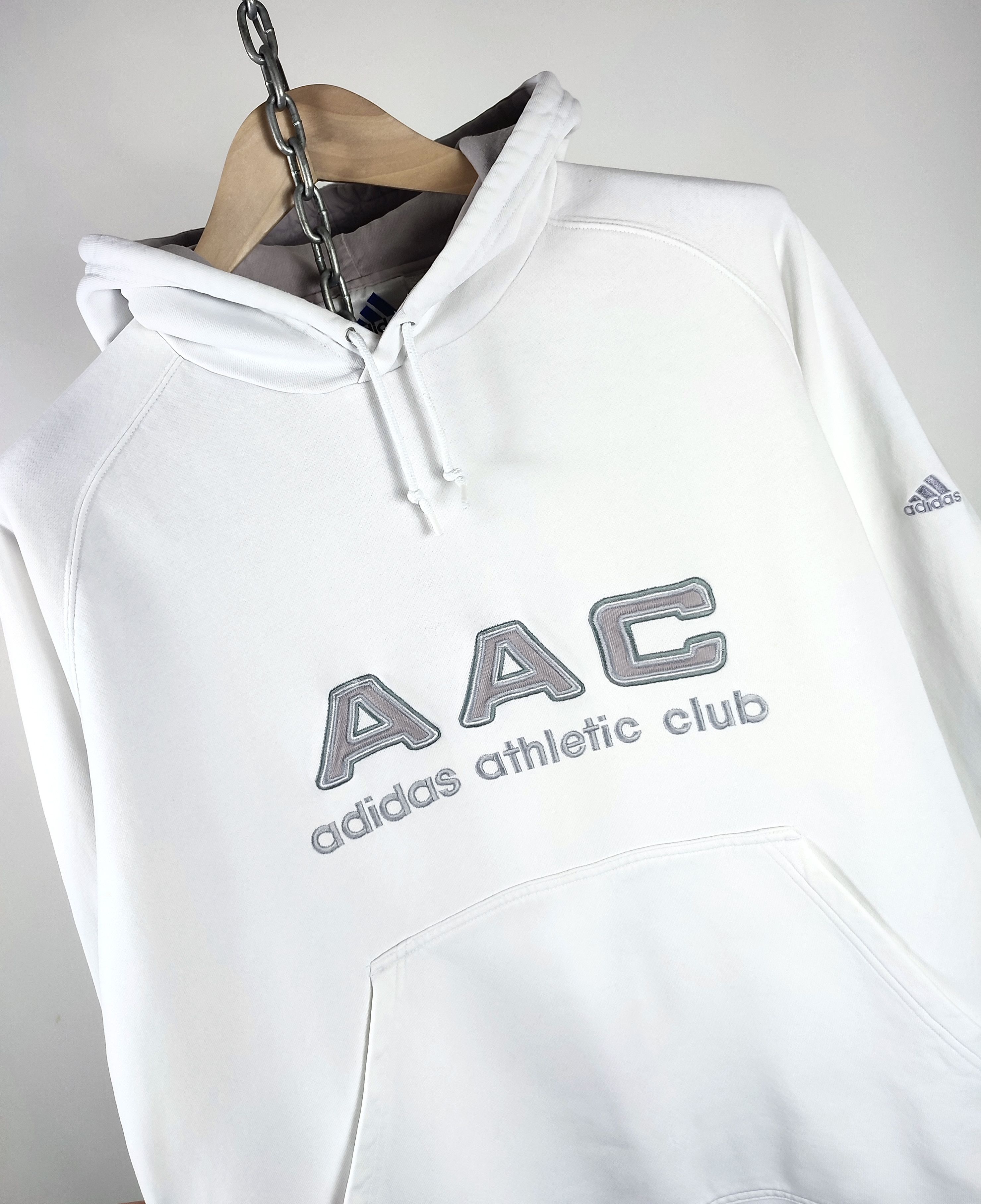 Adidas 90s Vintage Adidas Athletic Club Embroidered Big Logo Hoodie Size US XL / EU 56 / 4 - 1 Thumbnail