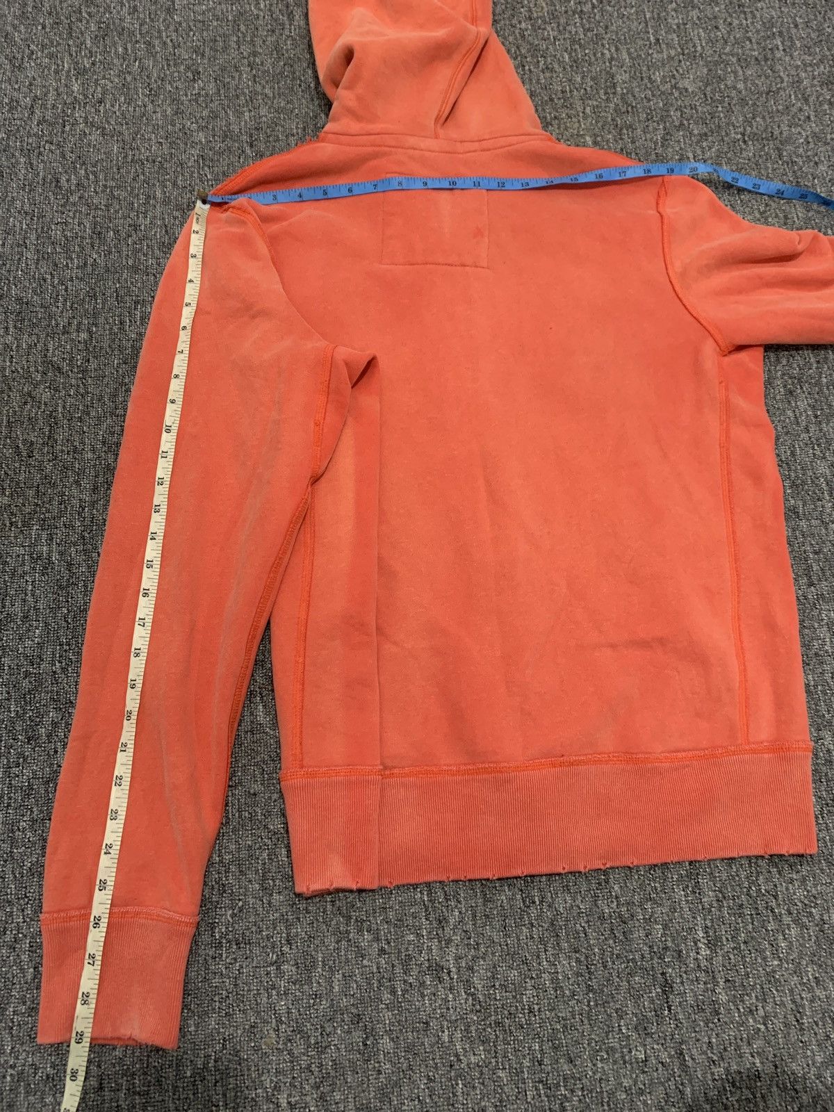 Abercrombie & Fitch Abercrombie 37 Distressed Vintage Orange Zip Jacket Hoodie Size US XL / EU 56 / 4 - 12 Thumbnail