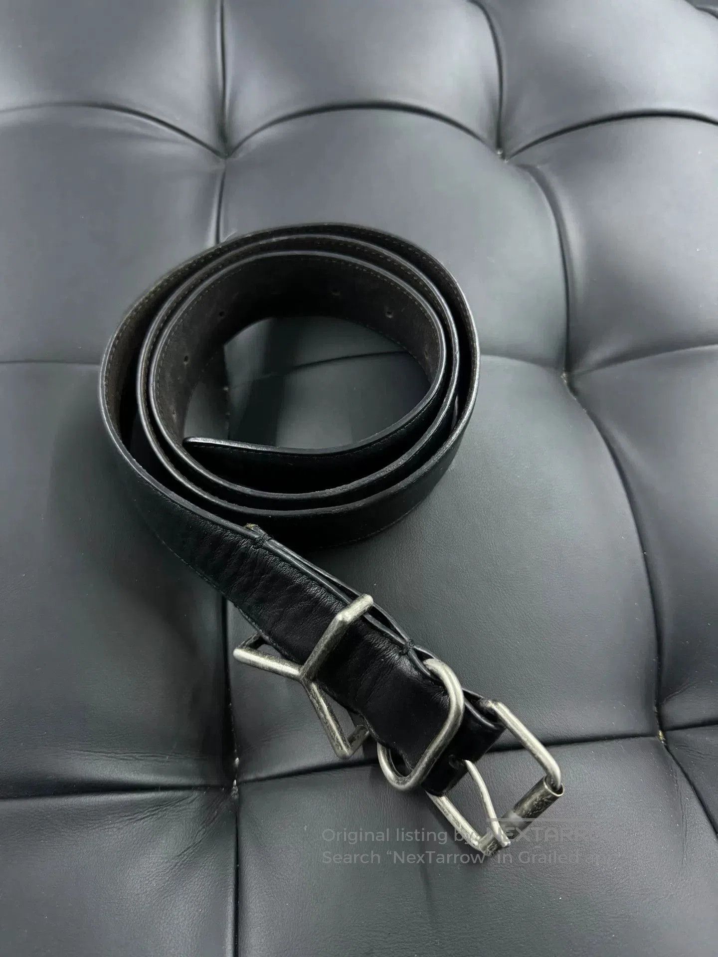 Y/Project Y/project Black Leather Belt. Size ONE SIZE - 1 Thumbnail
