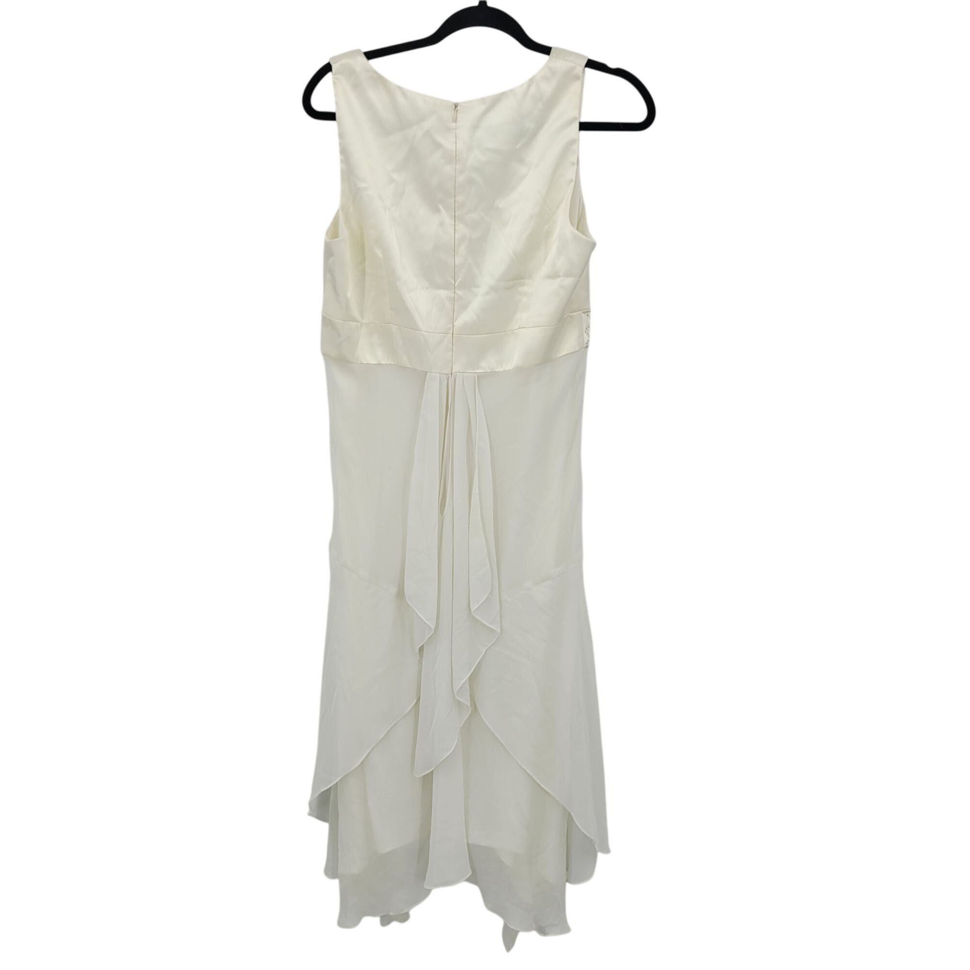 Vintage 90s Ivory Satin Chiffon Tiered Lingerie Nightgown Sz XL Rhin Size XL / US 12-14 / IT 48-50 - 8 Thumbnail