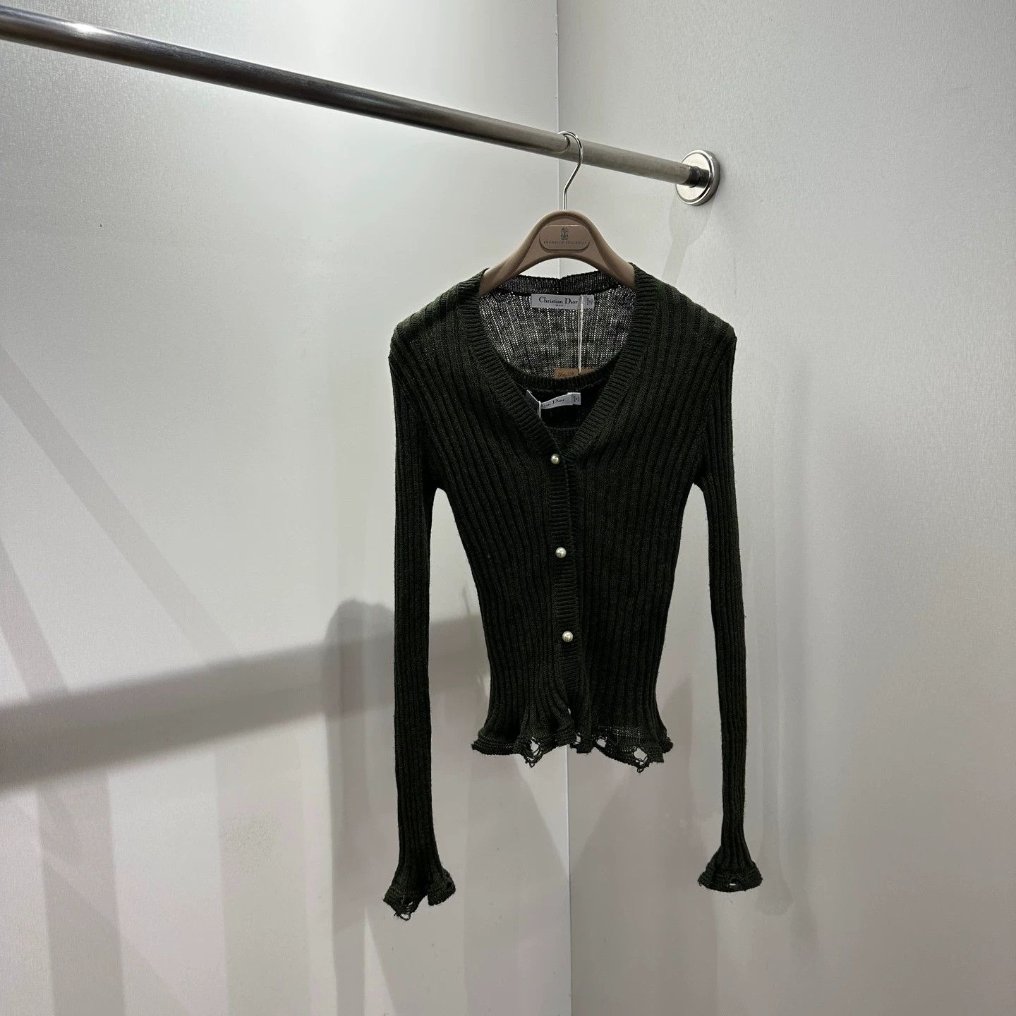 Dior Dior may234 Bee Pearl Button Knit Cardigan 34 Linen Size XS / US 0-2 / IT 36-38 - 1 Thumbnail