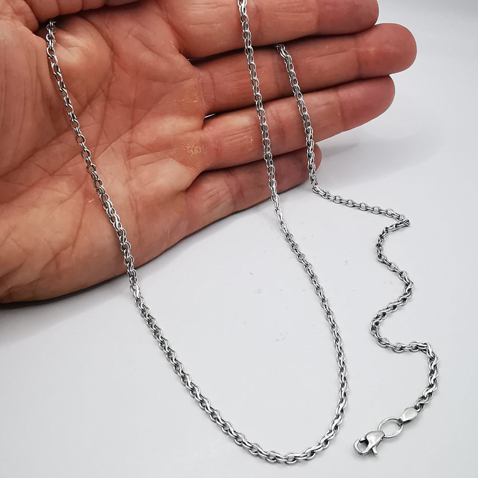 Sterling Silver Vintage Jewelry Chain, 925 Sterling Silver, Signed 10,85g Size ONE SIZE - 3 Thumbnail