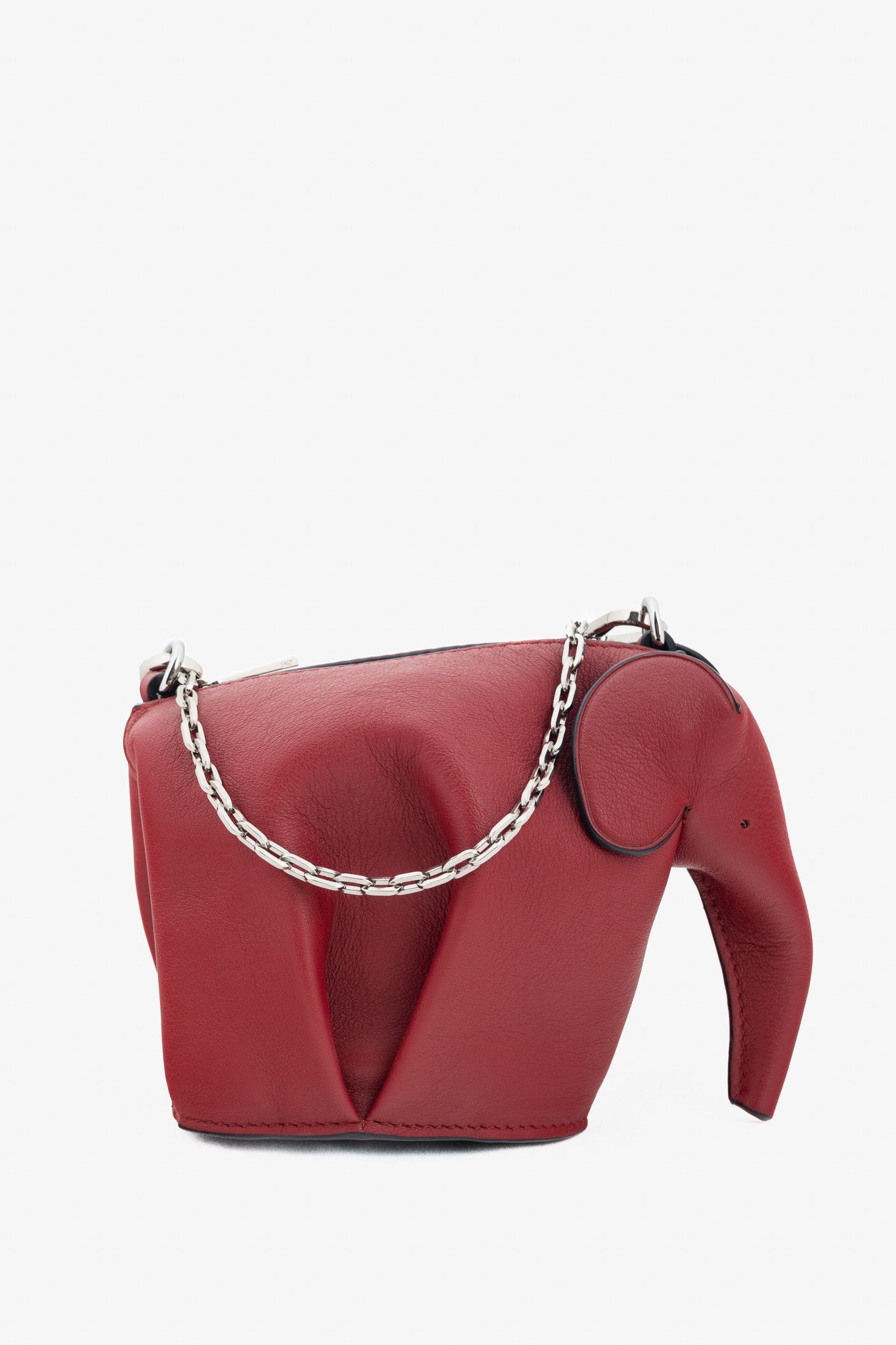 Loewe Loewe Red Calfskin Elephant Mini Coin Pouch Size ONE SIZE - 1 Thumbnail