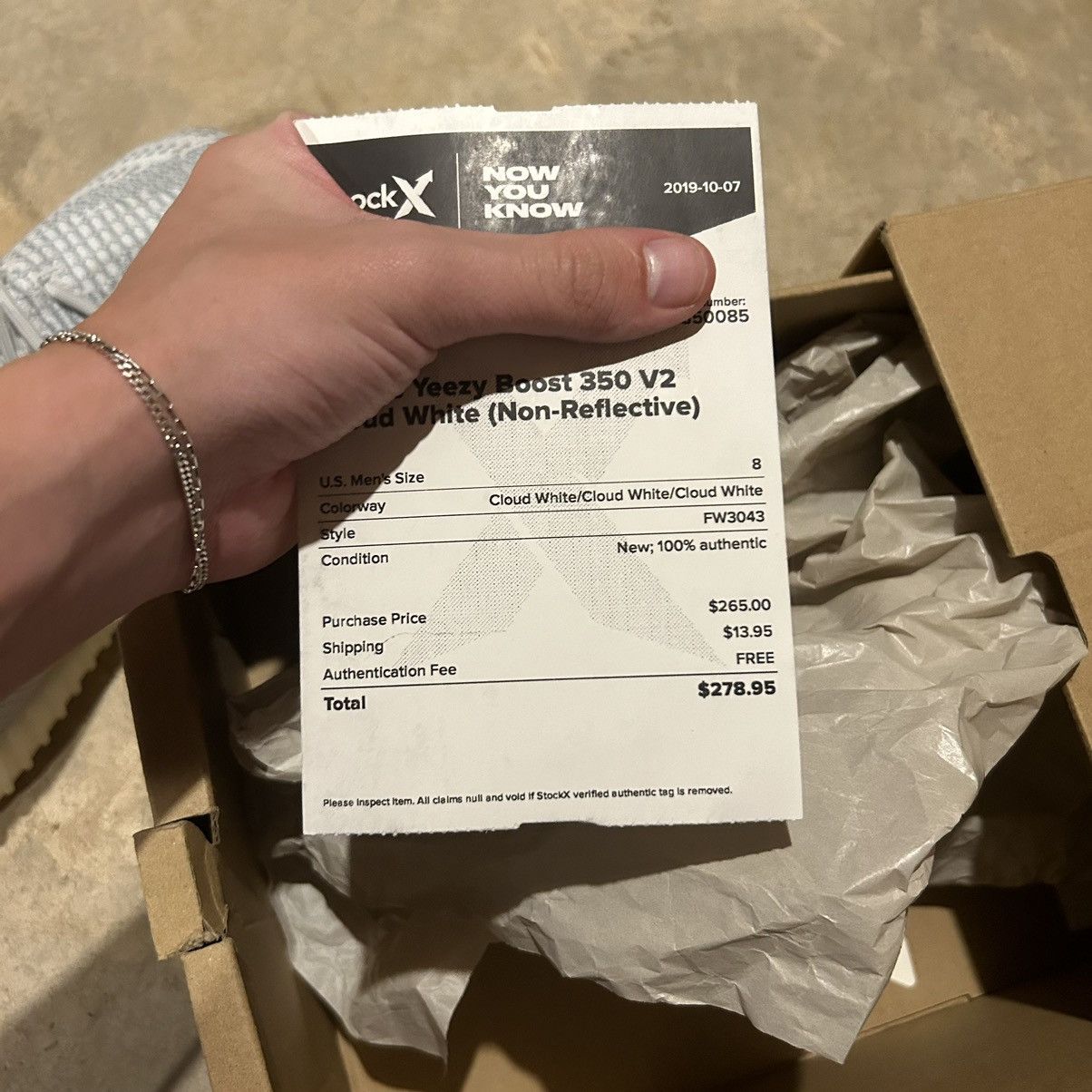 Adidas × Kanye West × Yeezy Adidas Yeezy Boost 350 V2 Cloud White 2019 US 8 Size US 8 / EU 41 - 13 Thumbnail
