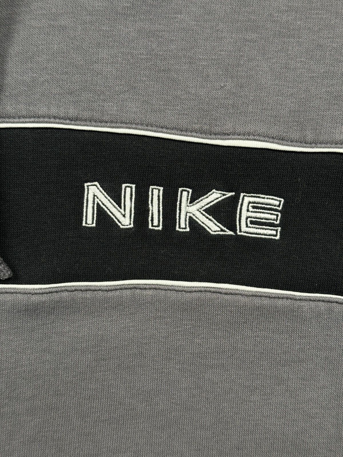 Nike Vintage Nike Grey Full-Zip Hoodie Contrast Stripe Panel 90s Size US XL / EU 56 / 4 - 7 Thumbnail