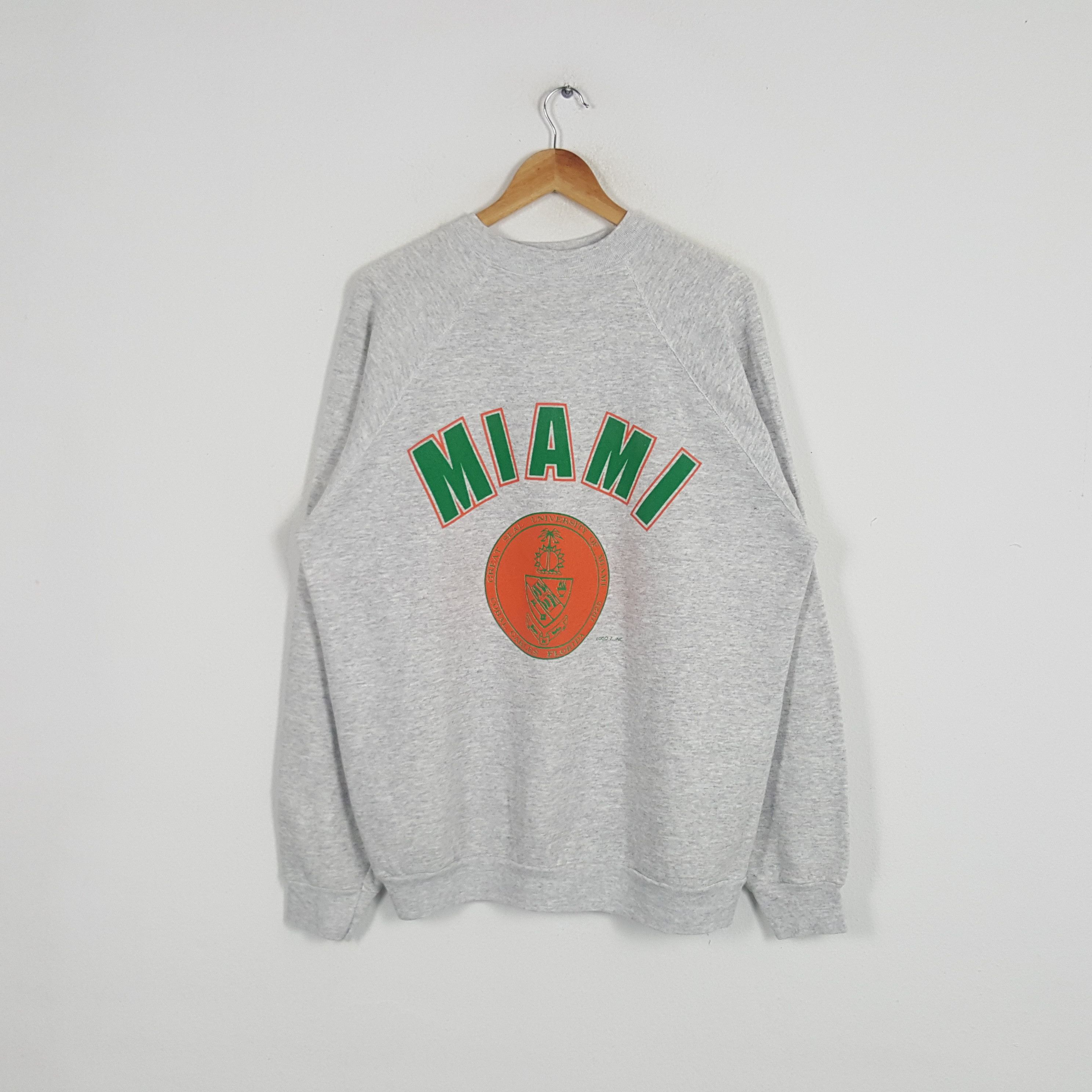Vintage Vintage University of MIAMI Center Design Sweatshirts Size US XL / EU 56 / 4 - 1 Thumbnail