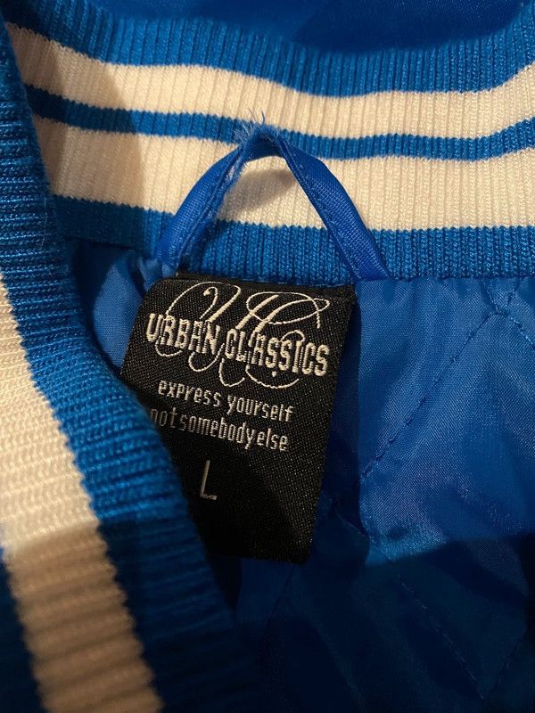 Urban Classics Blue quilted bomber jacket Size L / US 10 / IT 46 - 5 Thumbnail