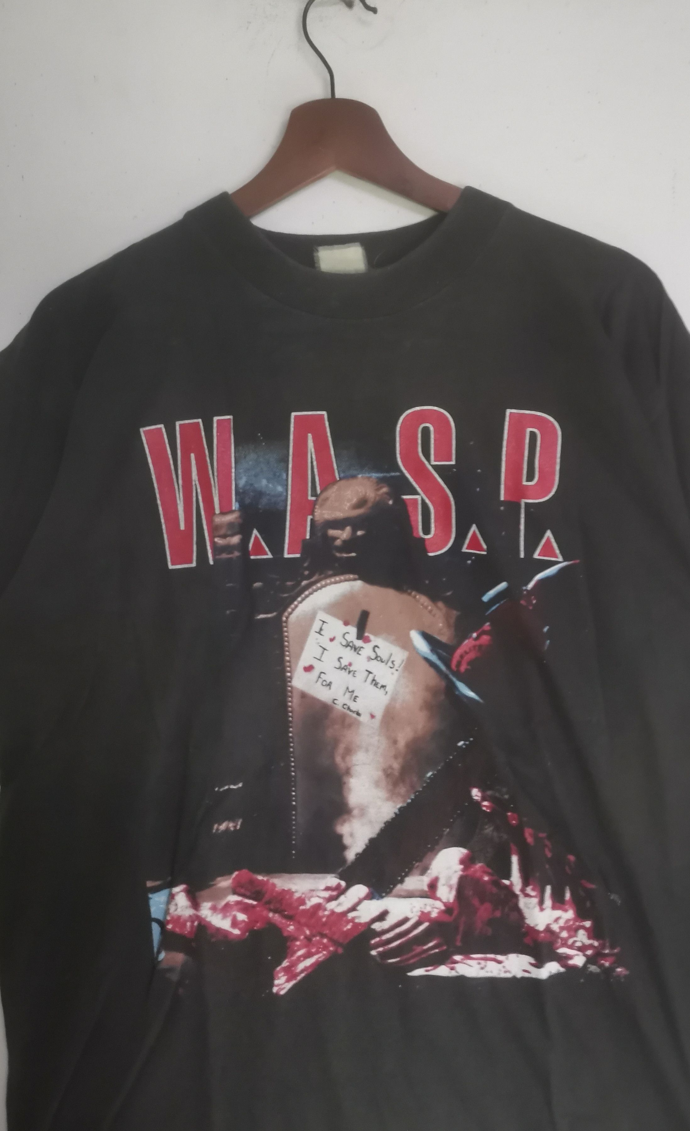 Band Tees × Vintage Rare vintage W.A.S.P American Heavy Metal Band t-shirt Size US XL / EU 56 / 4 - 2 Thumbnail