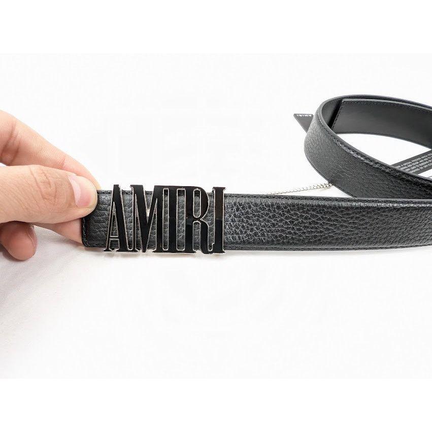 Amiri o1rshd1 Size: 70 / Pebbled Enamel Belt in Black Size 26 - 6 Thumbnail