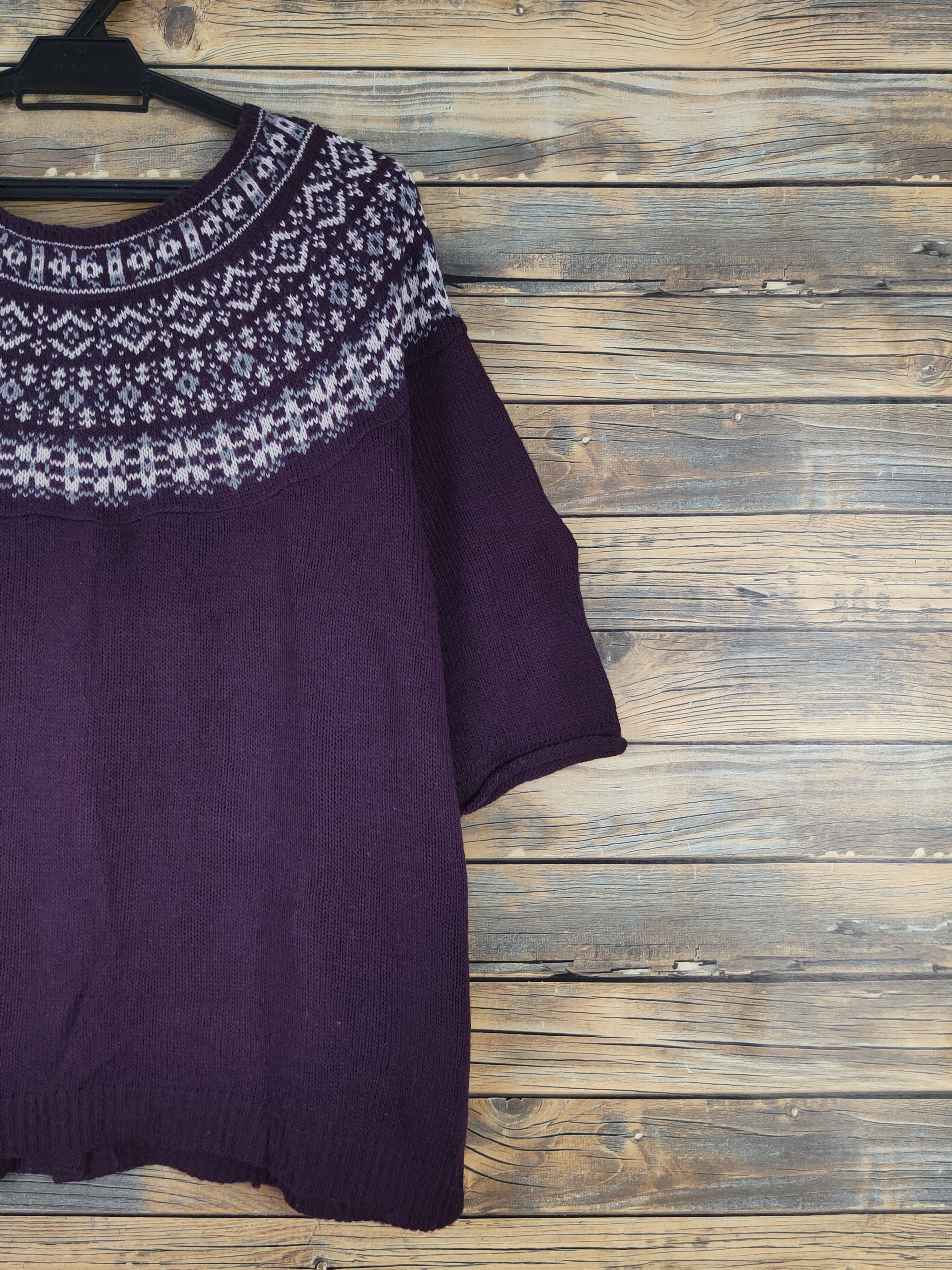 Homespun Knitwear × Japanese Brand Nusy Dark Purple Knitwear Cardigan #W1242 Size M / US 6-8 / IT 42-44 - 9 Thumbnail