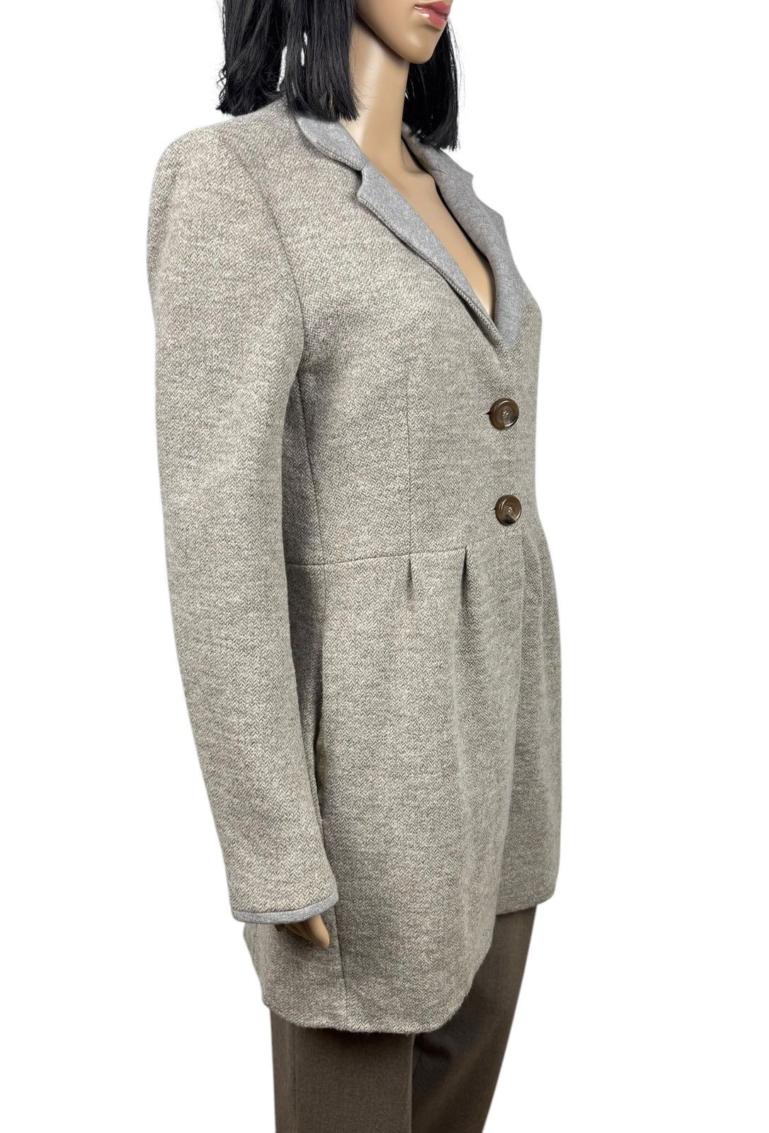 Fabiana Filippi Fabiana Filippi Lana Merino Wool Herringbone Coat size M Size M / US 6-8 / IT 42-44 - 4 Thumbnail