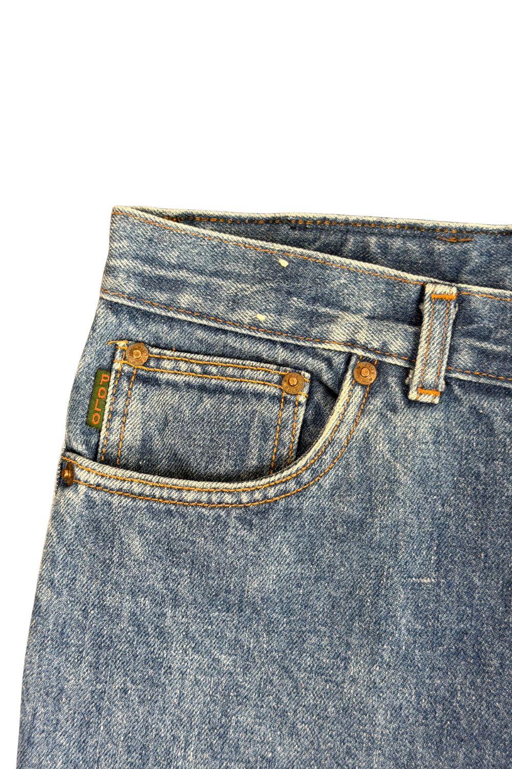 80s PRL USA Talon Zip Selvedge Style Jeans 36x29 image 6