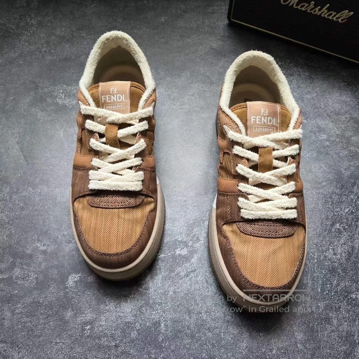 Fendi FENDI MATCH Brown Beige Skate Shoes. Size US 9 / EU 42 - 2 Thumbnail