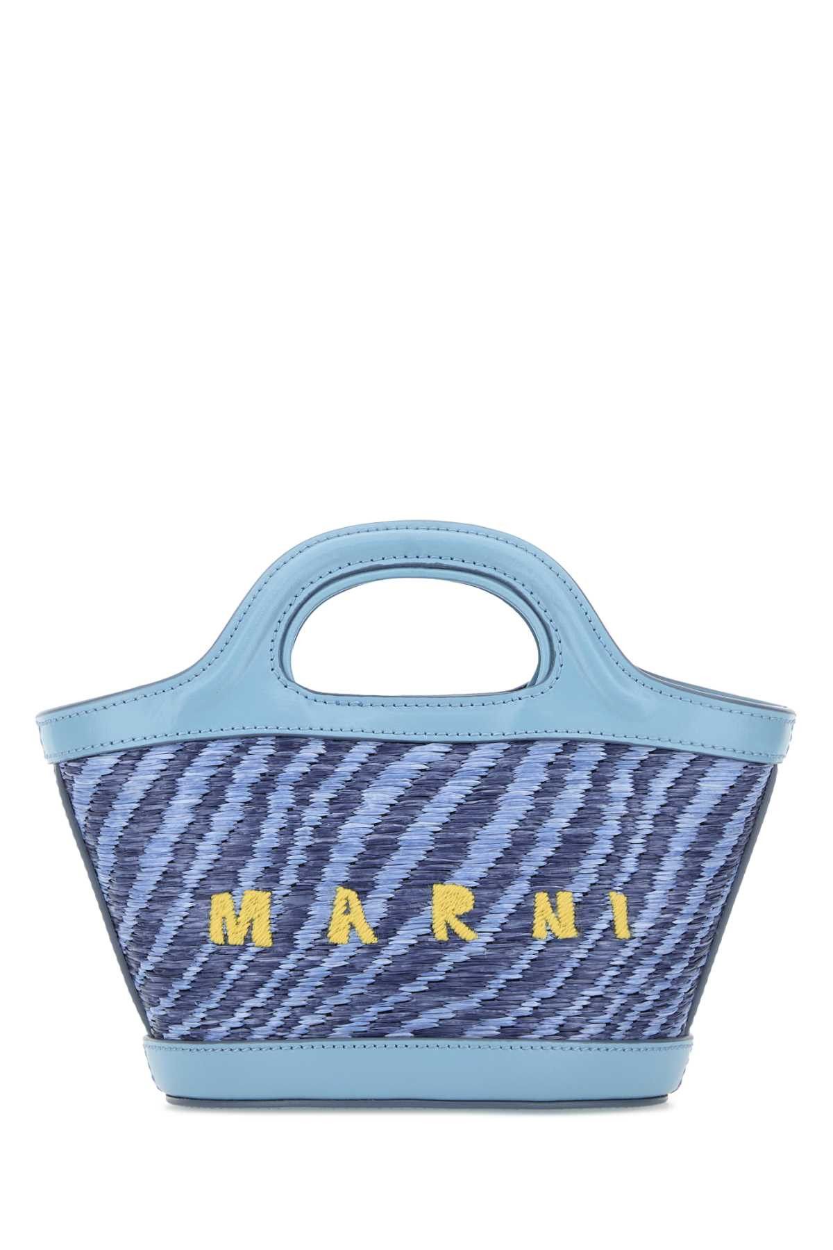 Marni Two-Tone Rafia Mini Tropicalia Handbag Size ONE SIZE - 1 Thumbnail
