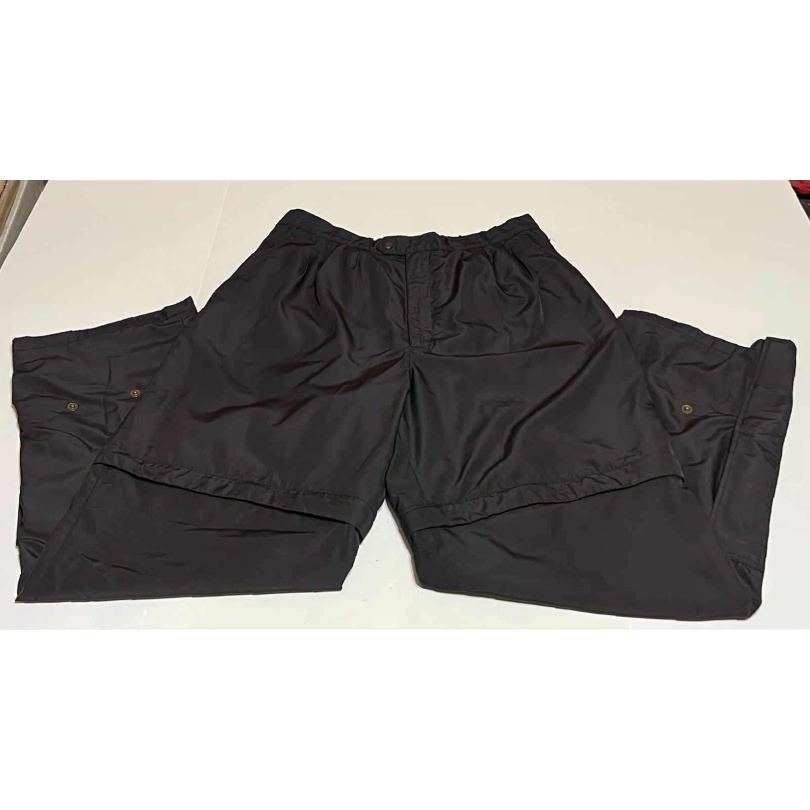 Footjoy Footjoy Dryjoys Convertible Rain Pants Men L Black Waterproof Golfer Size US 33 - 2 Thumbnail