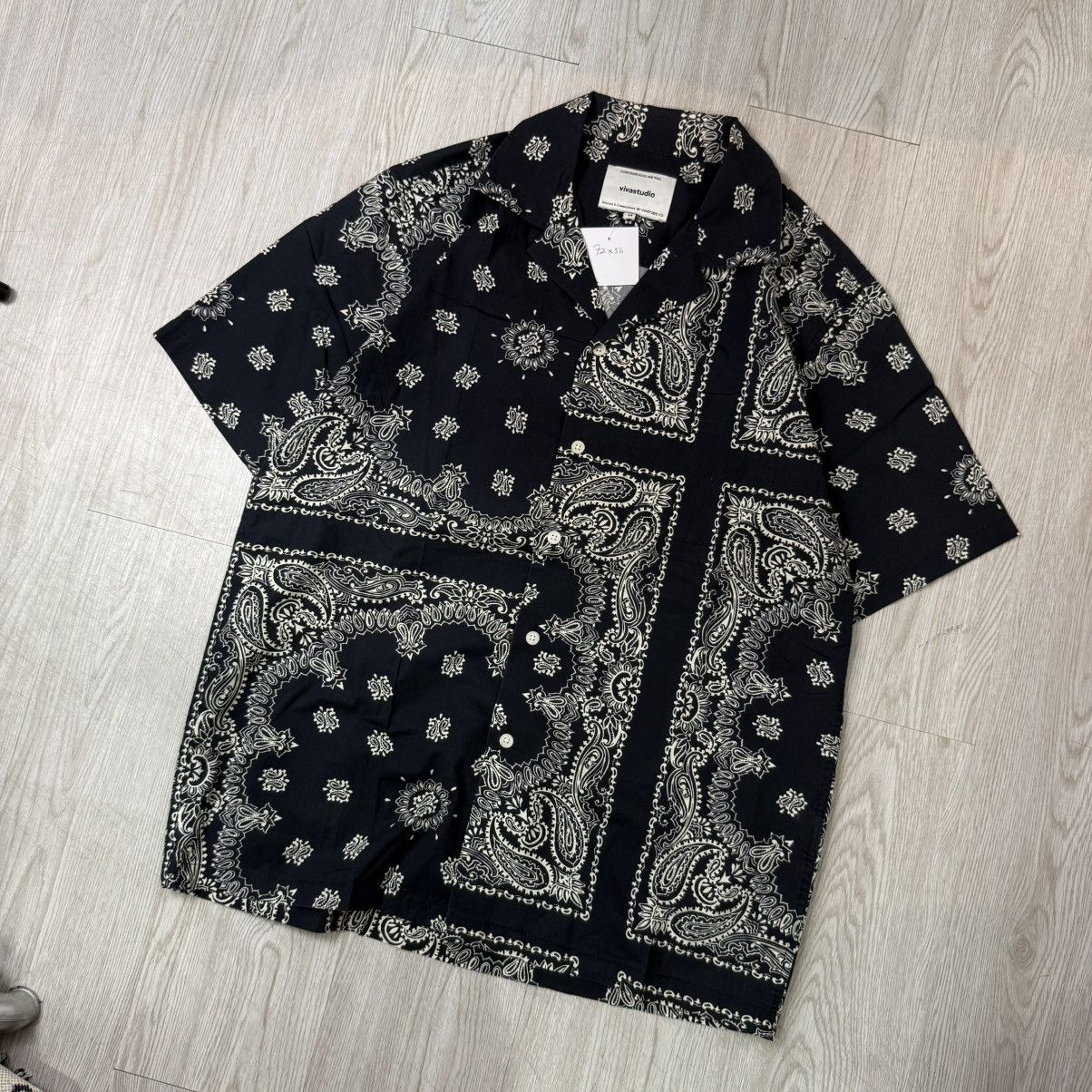 Japanese Brand Paisley button shirt by vivastudio black Size US L / EU 52-54 / 3 - 2 Thumbnail