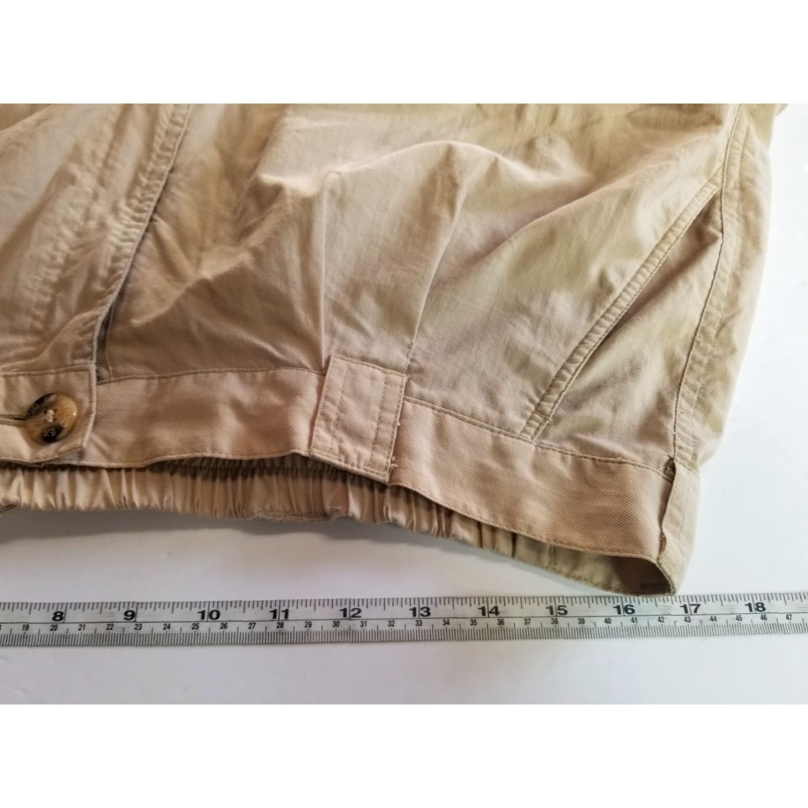 ExOfficio ExOfficio Pants Mens Size Large Long Nylon Khaki Cargo Pocket Belted Pockets Straight Inseam 31" Size US 33 - 6 Thumbnail