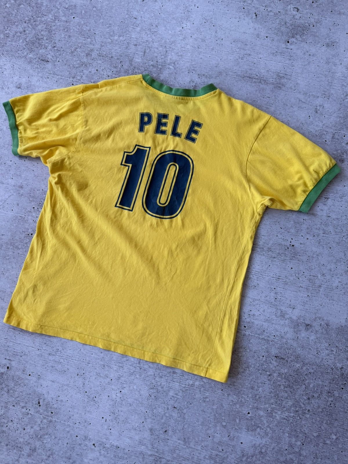 Penalty × Vintage Admiral Vintage 90s Brazil Pele #10 t Shirt Size US L / EU 52-54 / 3 - 3 Thumbnail