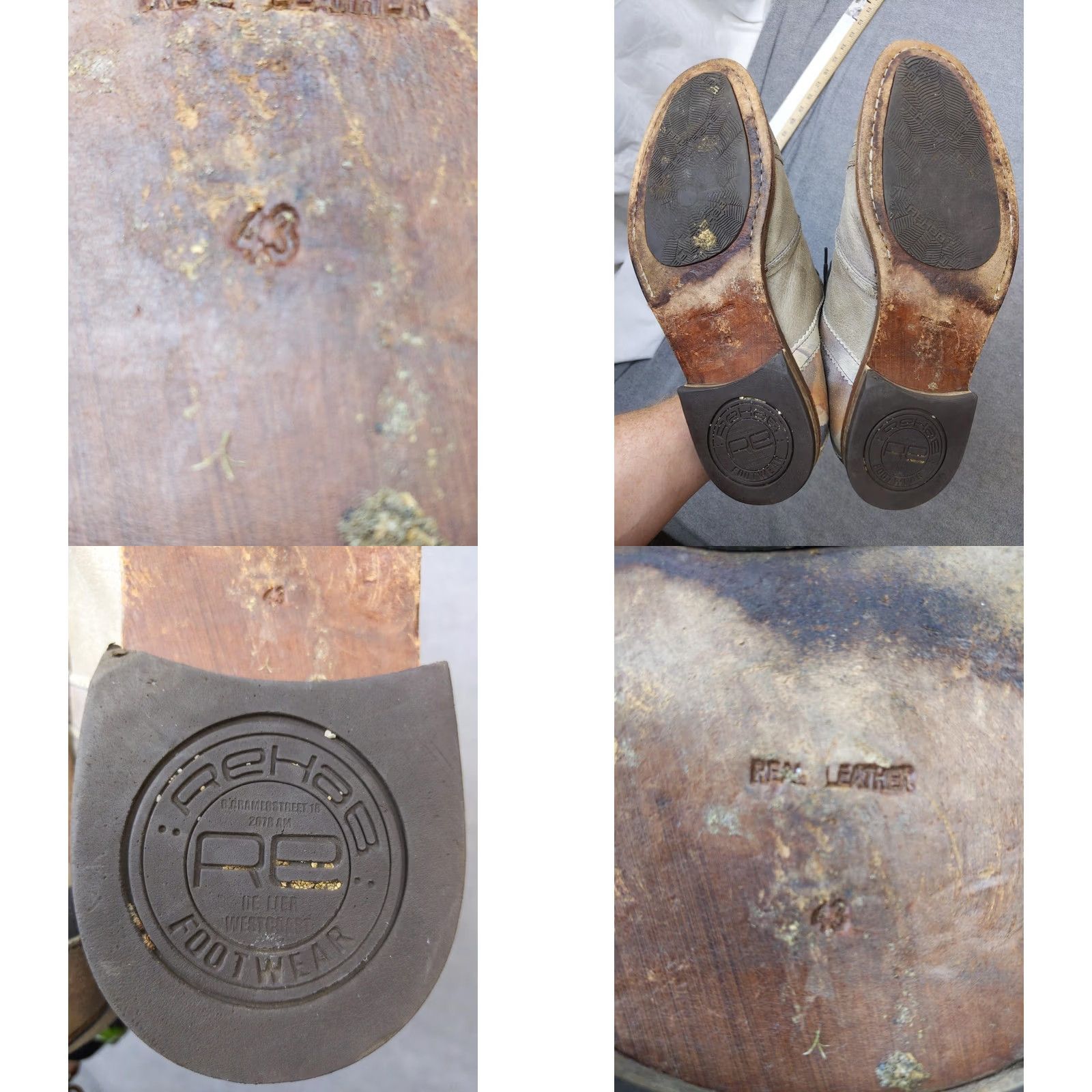 Vintage Rehab Kurt Flower Mens Size 10 Gray Leather Derby Brogue Cap Toe 14122304 Size ONE SIZE - 9 Thumbnail