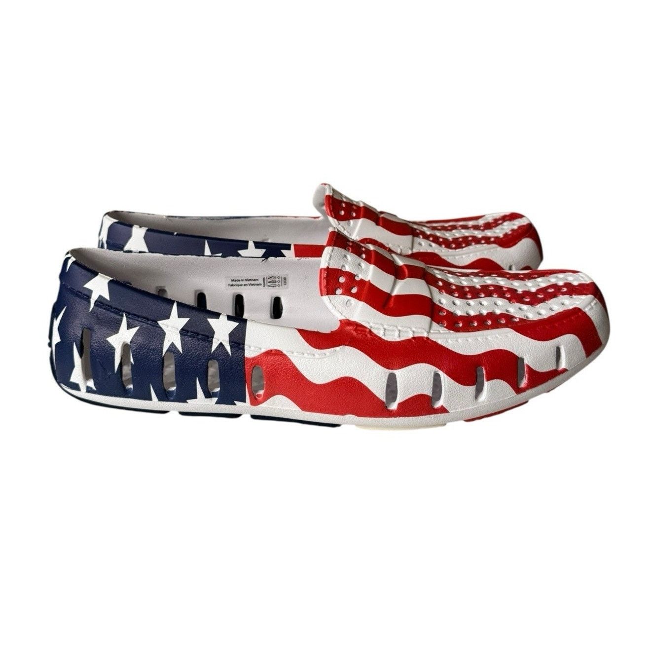 Other Floafers NEW Country Club Driver USA Patriotic Boat Shoes Size US 9 / EU 42 - 2 Thumbnail