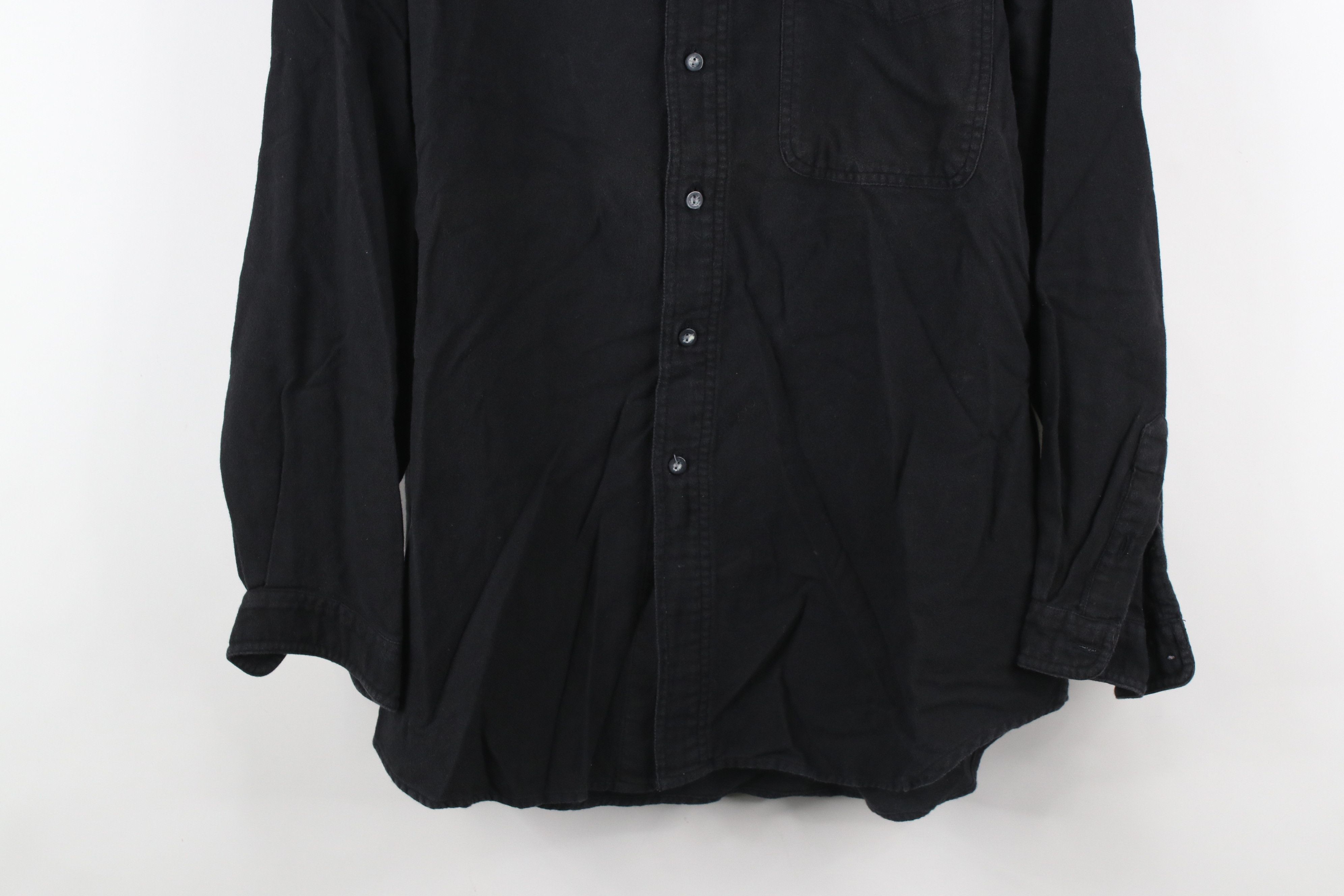 Vintage Vintage 90s Streetwear Flannel Collar Button Shirt Black Size US M / EU 48-50 / 2 - 3 Thumbnail