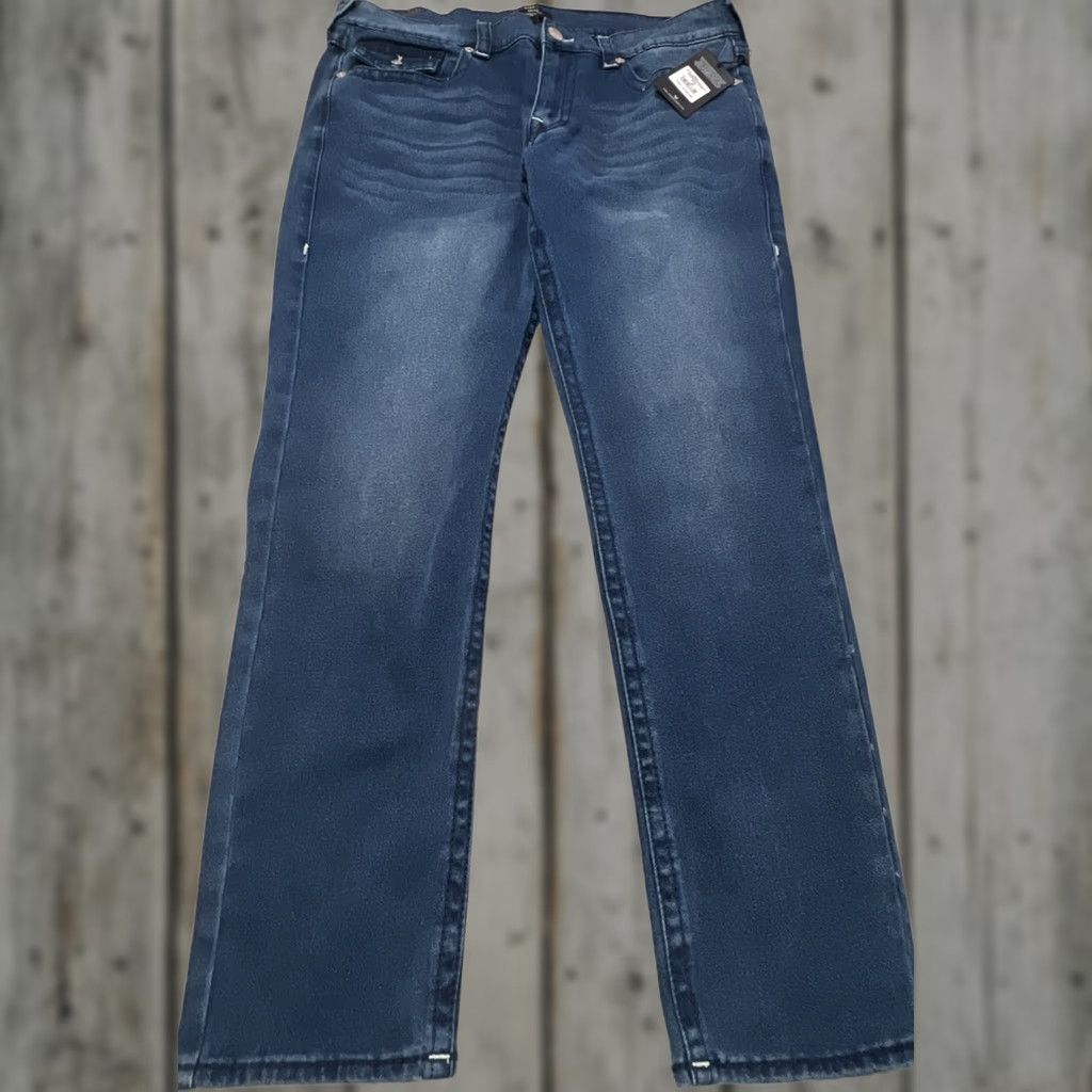 True Religion True Religion Geno Big T Flap Slim Jeans Men 38 Medium Rustic Barn Wash NWT Size US 38 / EU 54 - 1 Thumbnail