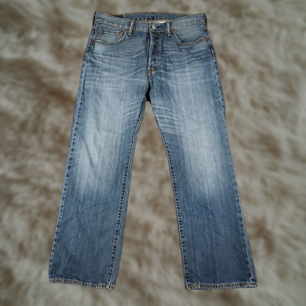 Levi's Levis 501 Mens Jeans Blue Straight Leg Denim Pants Size 34x29 Size US 34 / EU 50 - 1 Thumbnail
