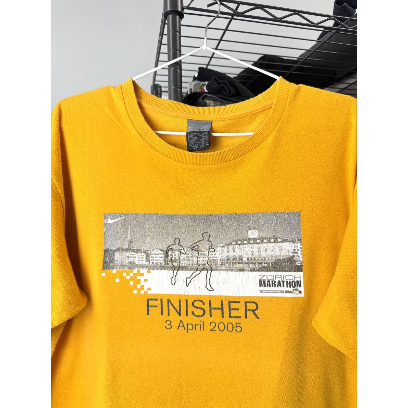 Nike 00’s Vintage Nike Marathon T Shirt Y2K Size US M / EU 48-50 / 2 - 2 Thumbnail