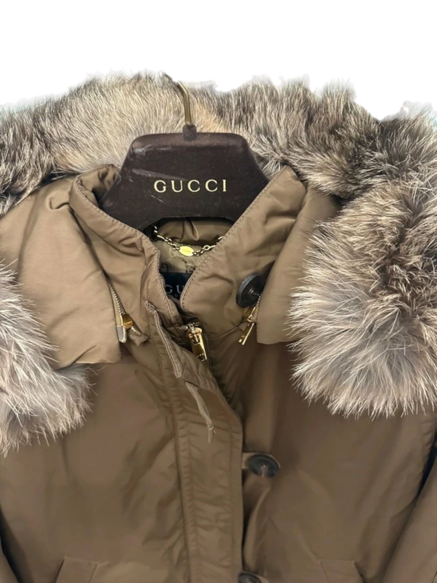 Gucci Gucci Goose Down Bomber Jacket with Blue Fox Fur Trim Size S / US 4 / IT 40 - 2 Thumbnail