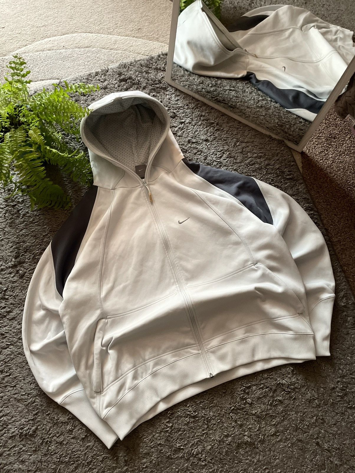 Nike × Vintage 00s Nike Full-Zip Hoodie Streetwear Vinatge Logo Swoosh Rare Size US XL / EU 56 / 4 - 3 Thumbnail