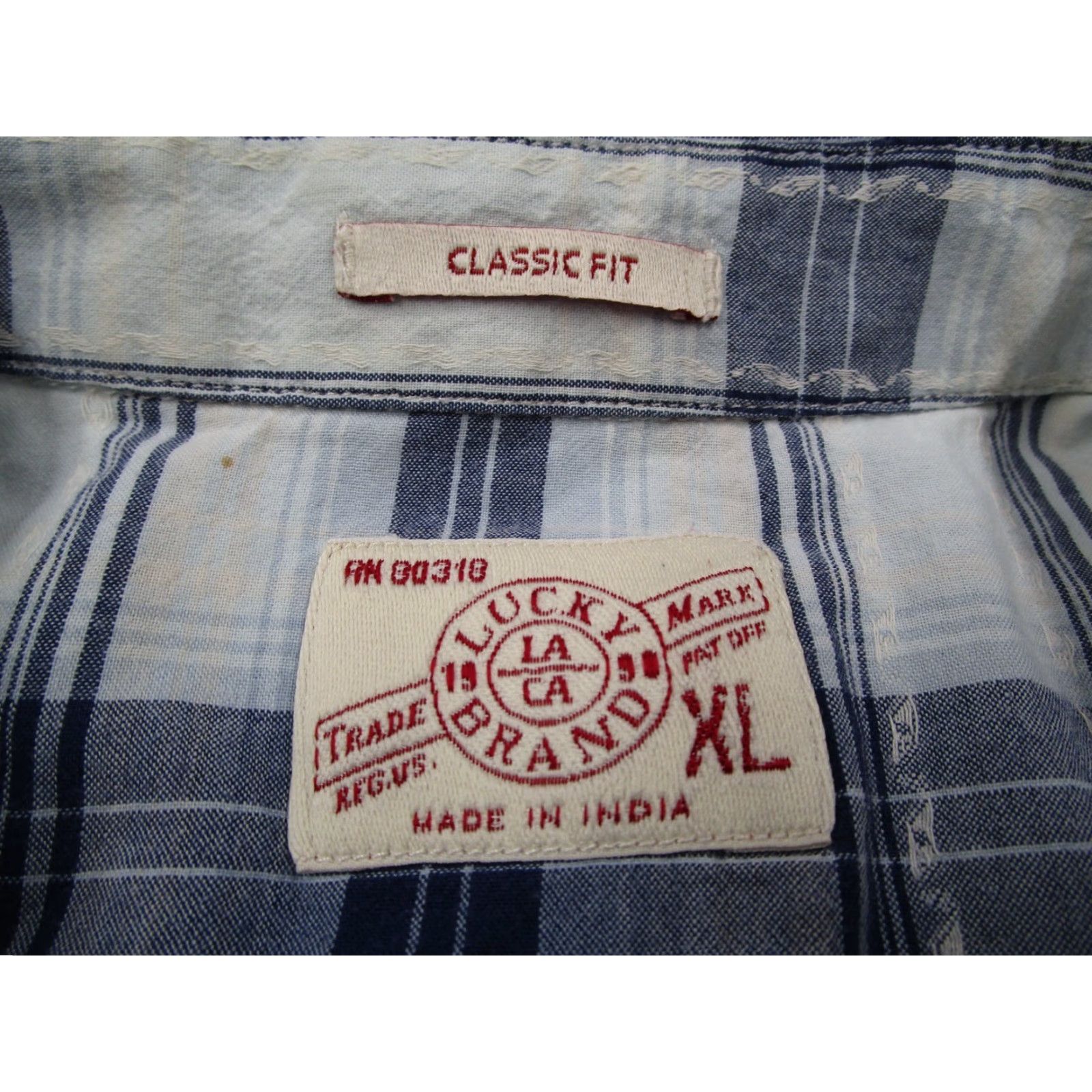 Lucky Brand Lucky Brand Men’s XL Blue Check Short Sleeve Button-Up Shirt with Pearl Snaps - Classic Fit, Casual, Western Size US XL / EU 56 / 4 - 3 Thumbnail