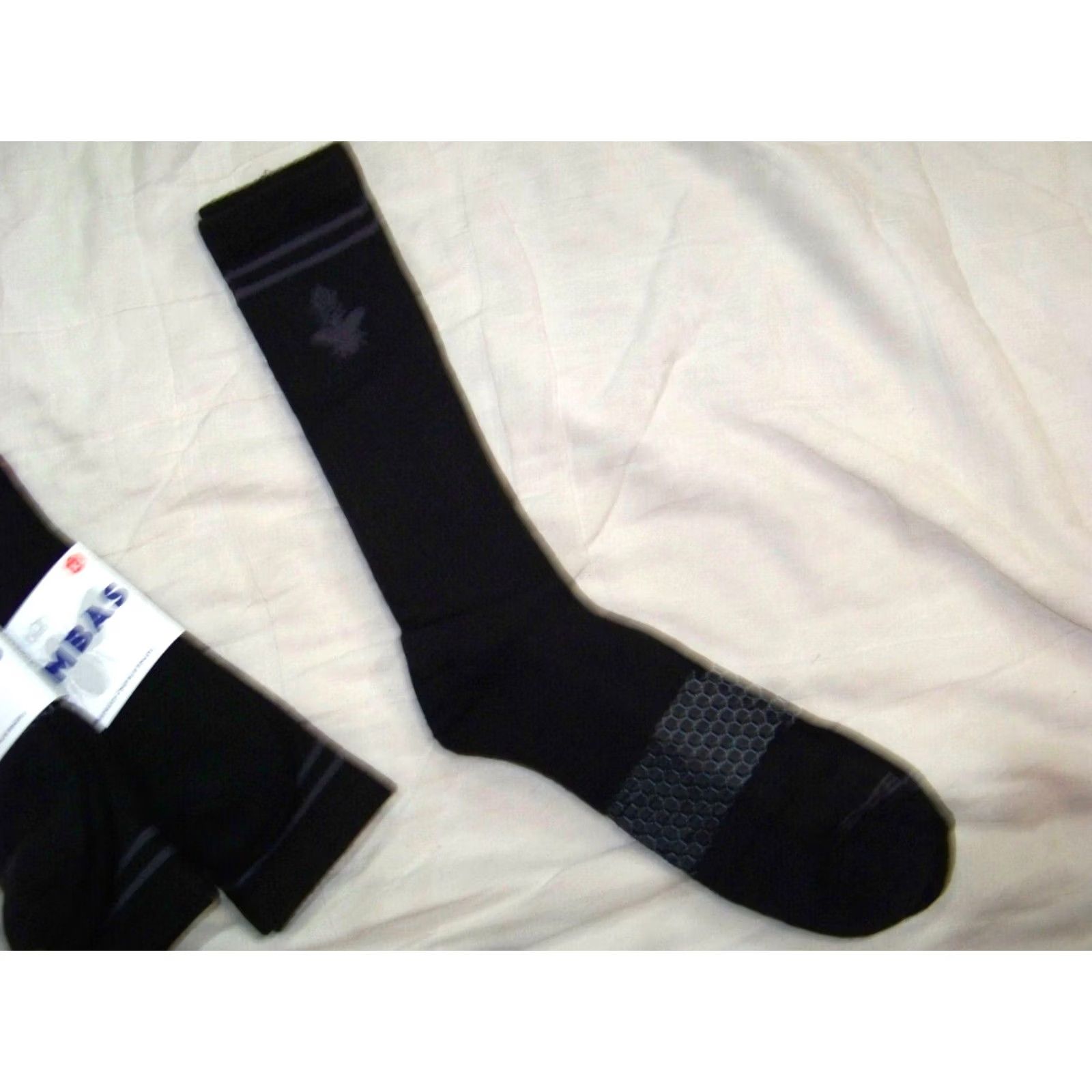 Vintage Bombas Socks Mens XL Mid Calf Black Crew Socks New Size ONE SIZE - 4 Thumbnail
