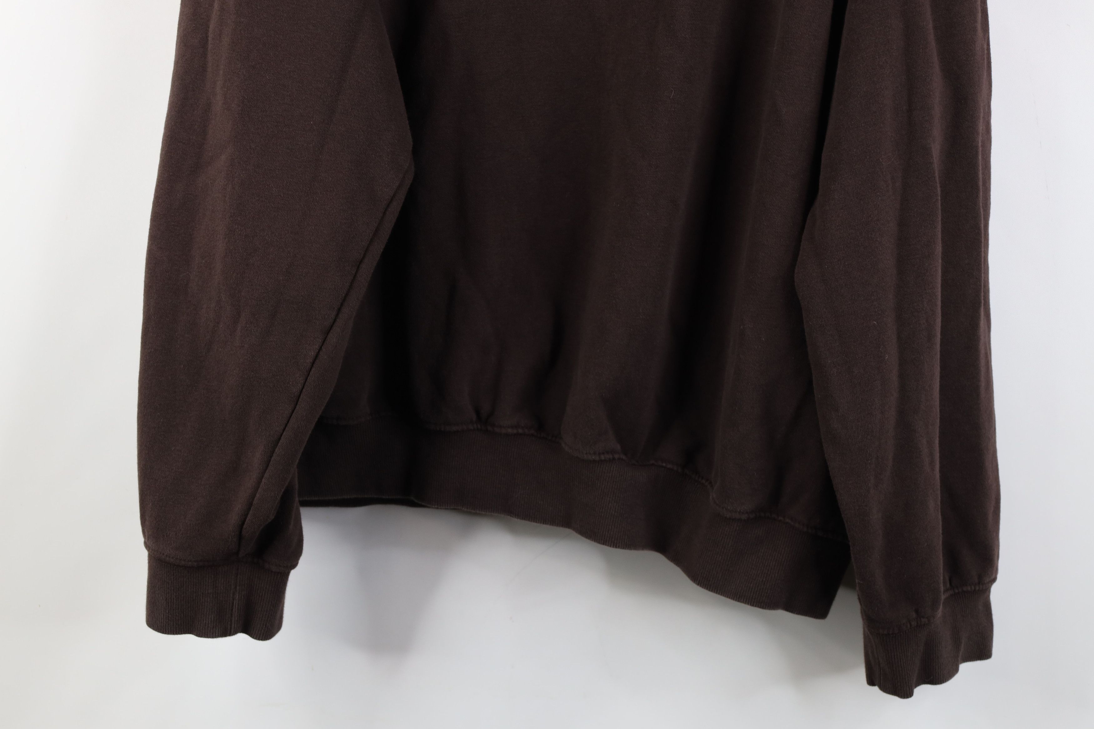 Vintage Vintage 90s Y2K Streetwear Hoodie Sweatshirt Chocolate Brown Size US XXL / EU 58 / 5 - 12 Thumbnail