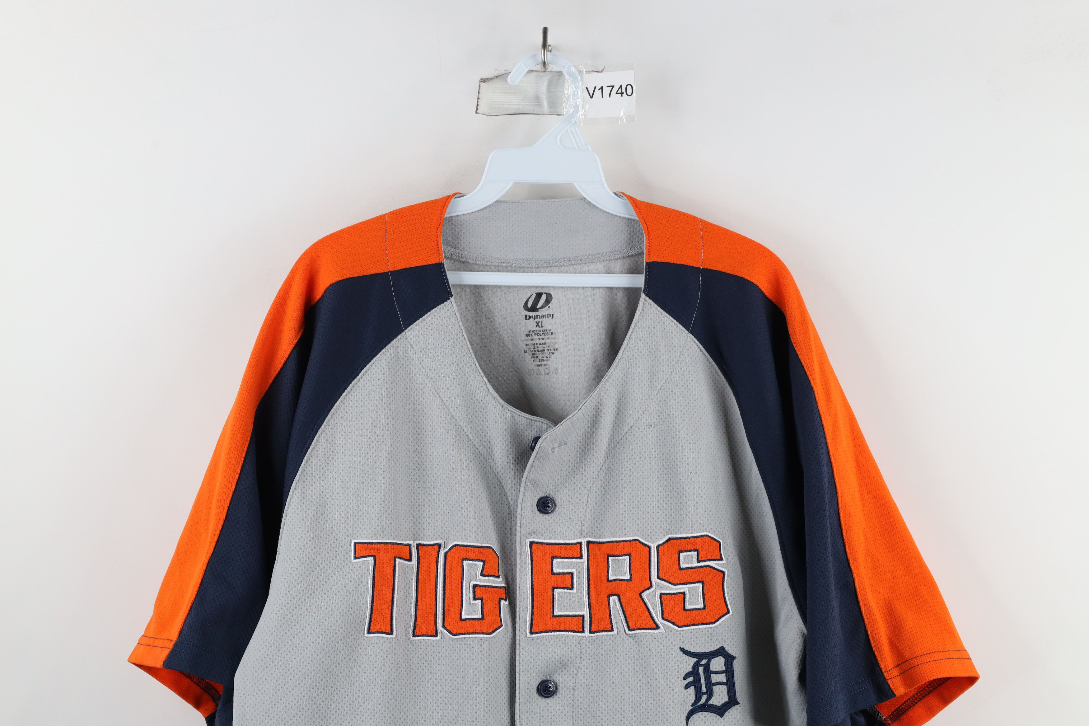 Vintage Vintage Spell Out Detroit Tigers Baseball Jersey Gray Size US XL / EU 56 / 4 - 2 Thumbnail
