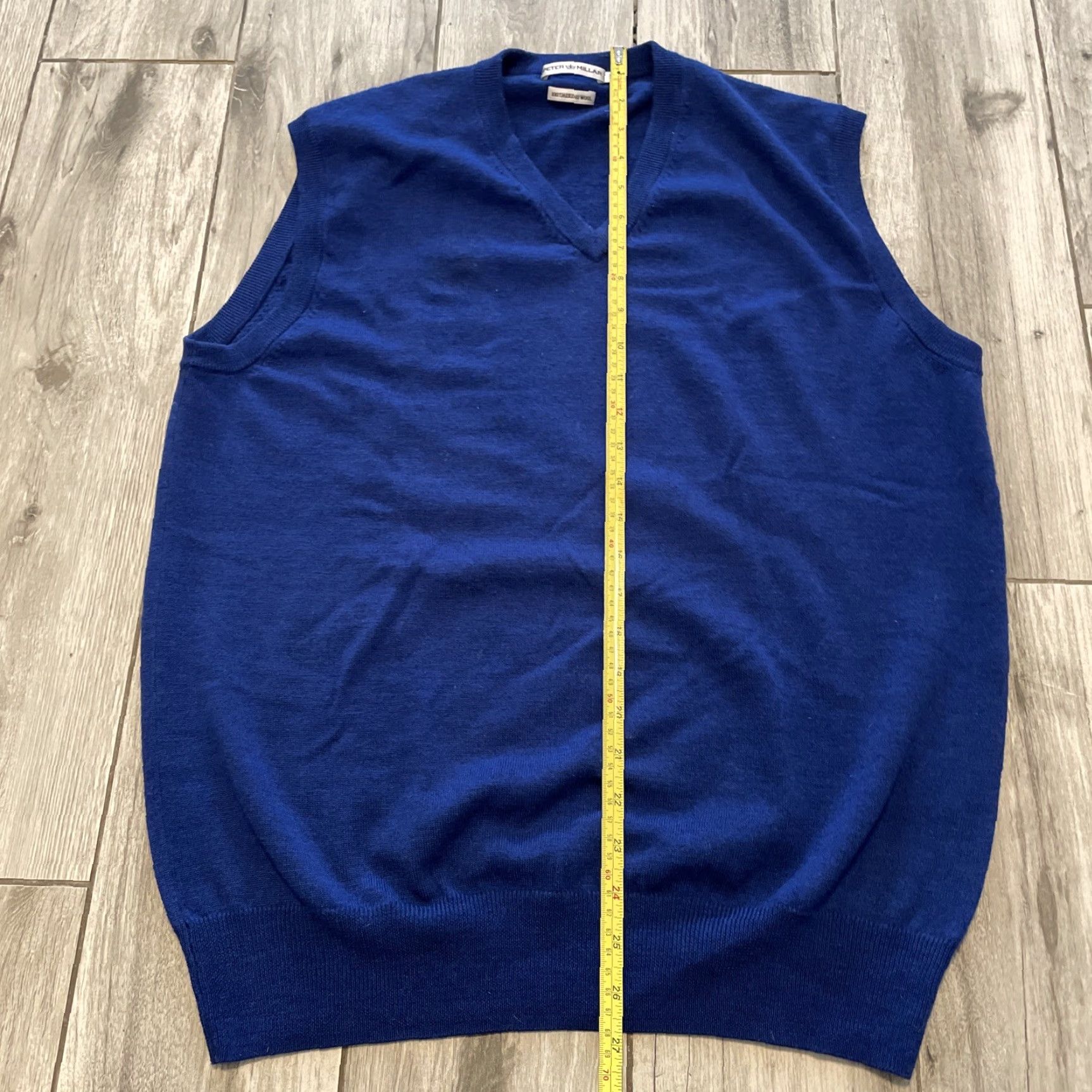 Peter Millar Peter Millar Sweater Vest Royal Blue V-Neck 100% Merino Wool Size M Golf Men Size US M / EU 48-50 / 2 - 4 Thumbnail