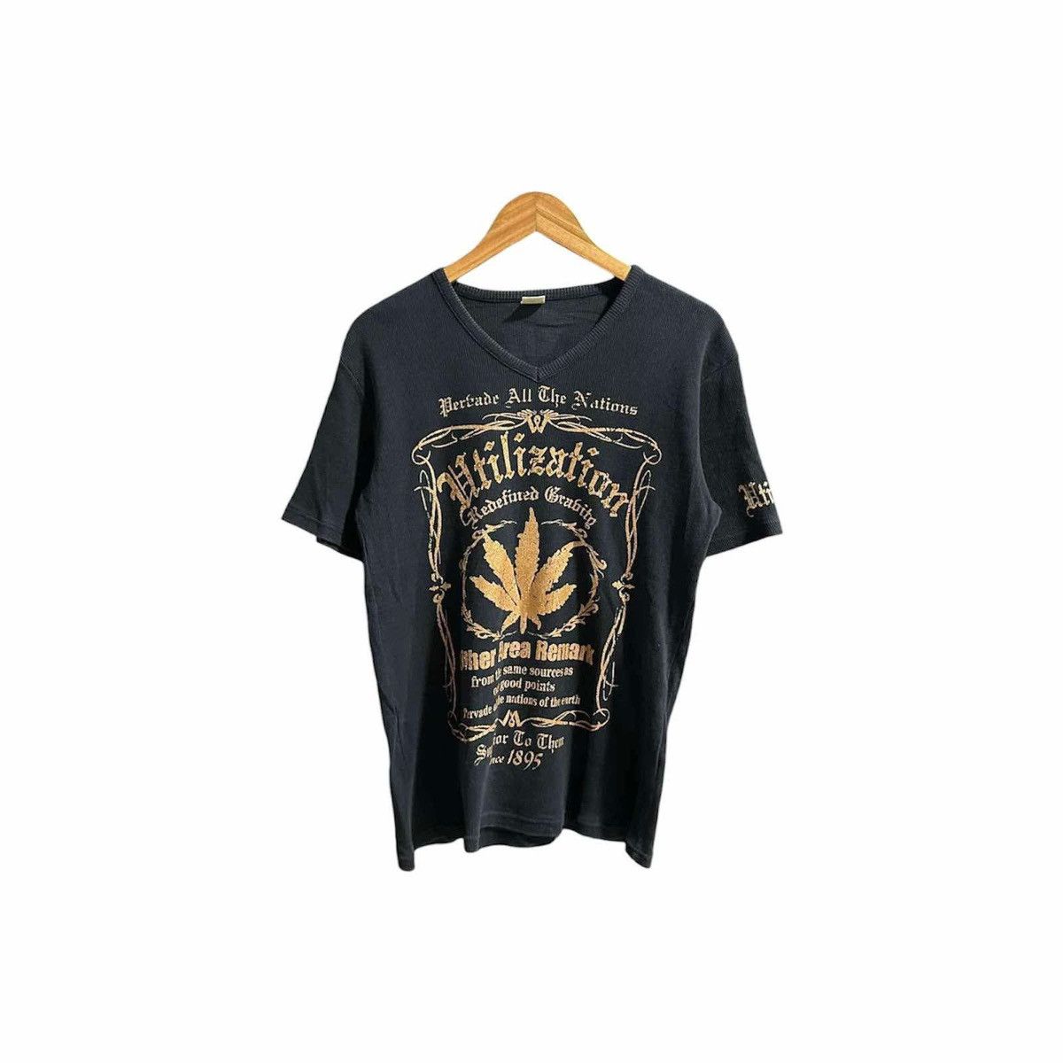 Hysteric Glamour × If Six Was Nine × Japanese Brand 🔥Sick Y2K Corn Flake Marijuana Poem Shirt Glitter Goth Punk Size US L / EU 52-54 / 3 - 7 Thumbnail