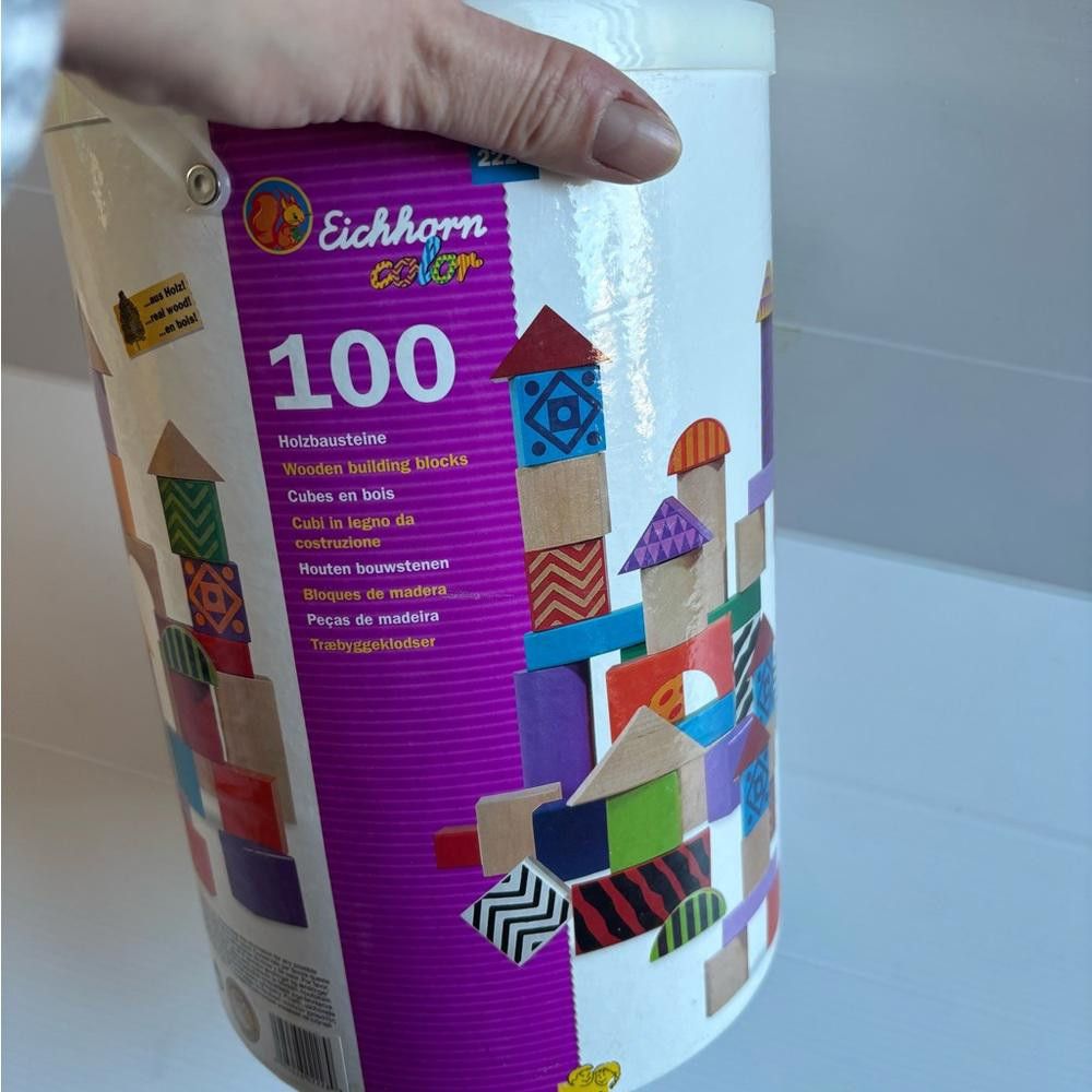 Designer Building Set - Colored Wood Blocks, 100 Pieces Size ONE SIZE - 4 Thumbnail