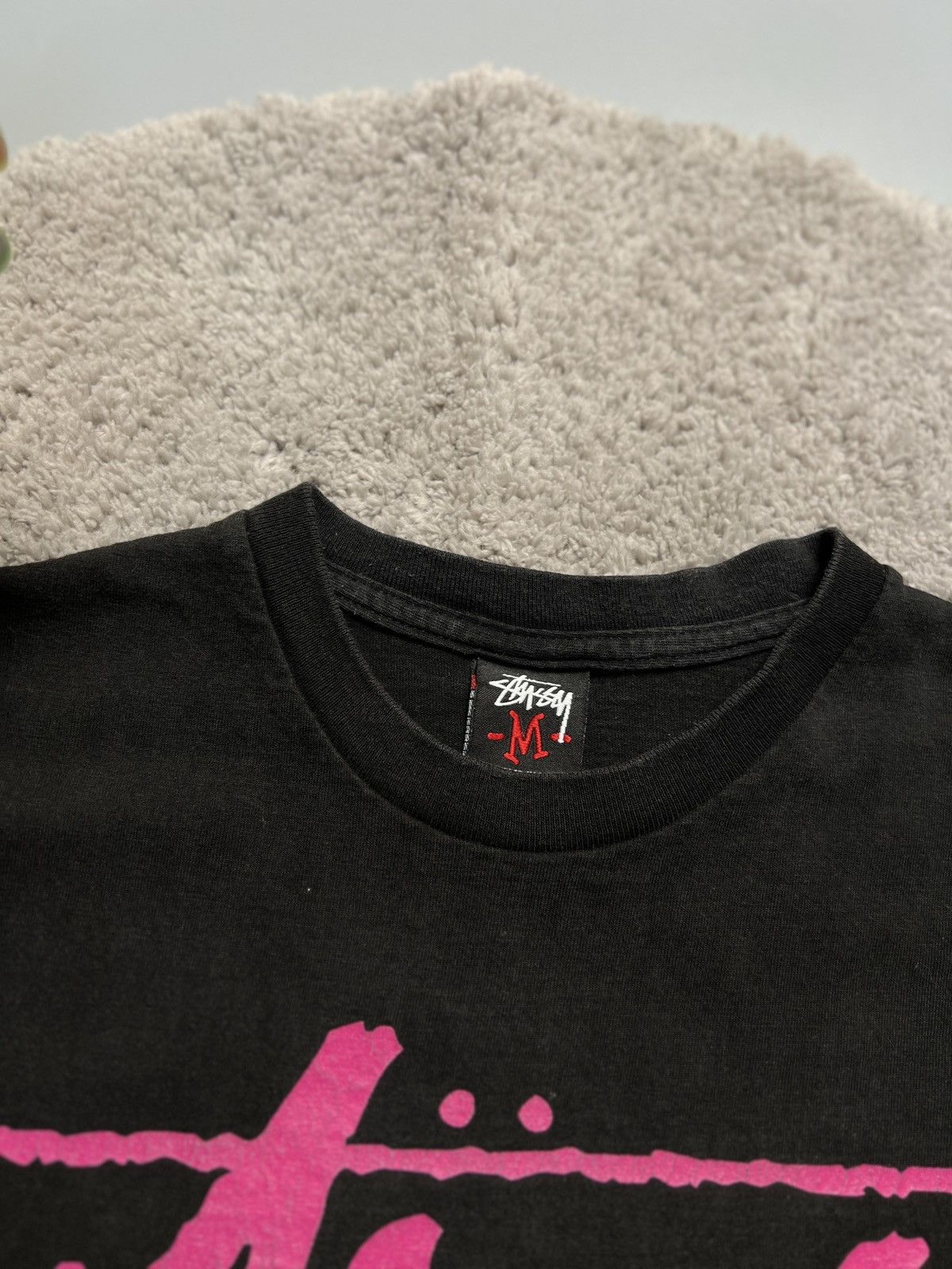 Stussy × Vintage Vintage 2000s Stussy LIVIN XL Black T-shirt Size US M / EU 48-50 / 2 - 4 Thumbnail