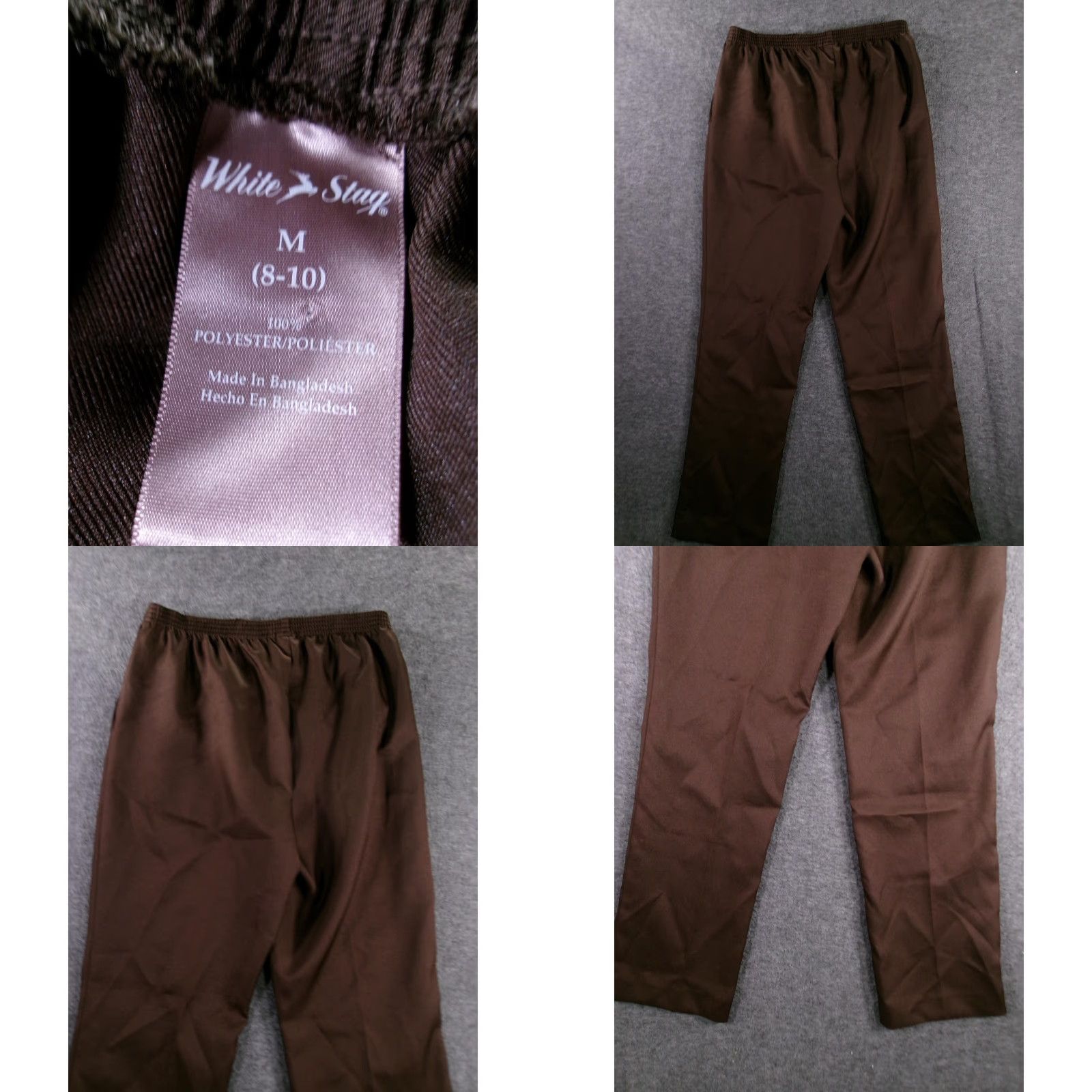 Vintage White Stag Womens Pants Medium Brown Relaxed Classic Casual Business Lounge Size 32" / US 10 / IT 46 - 8 Thumbnail