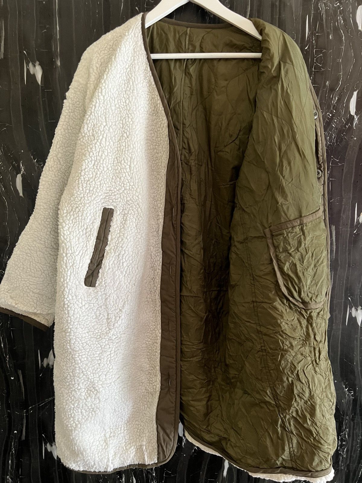 Alpha Industries 🔥 ALPHA INDUSTRIES REVERSIBLE FLEECE –ARMY GREEN WAR JACKET🔥 Size M / US 6-8 / IT 42-44 - 3 Thumbnail