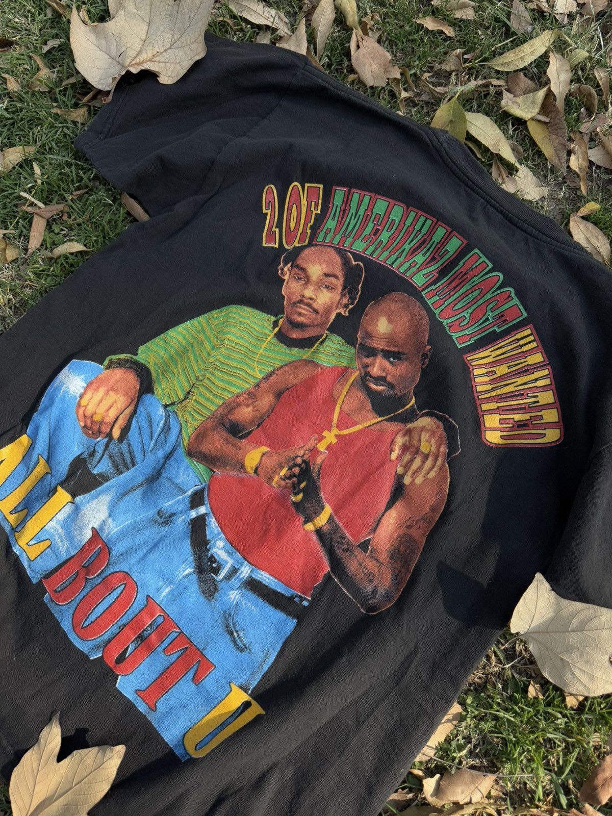 Vintage 2Pac & Snoop Doggy Dig mid 90s Rap Tee Size US L / EU 52-54 / 3 - 4 Thumbnail